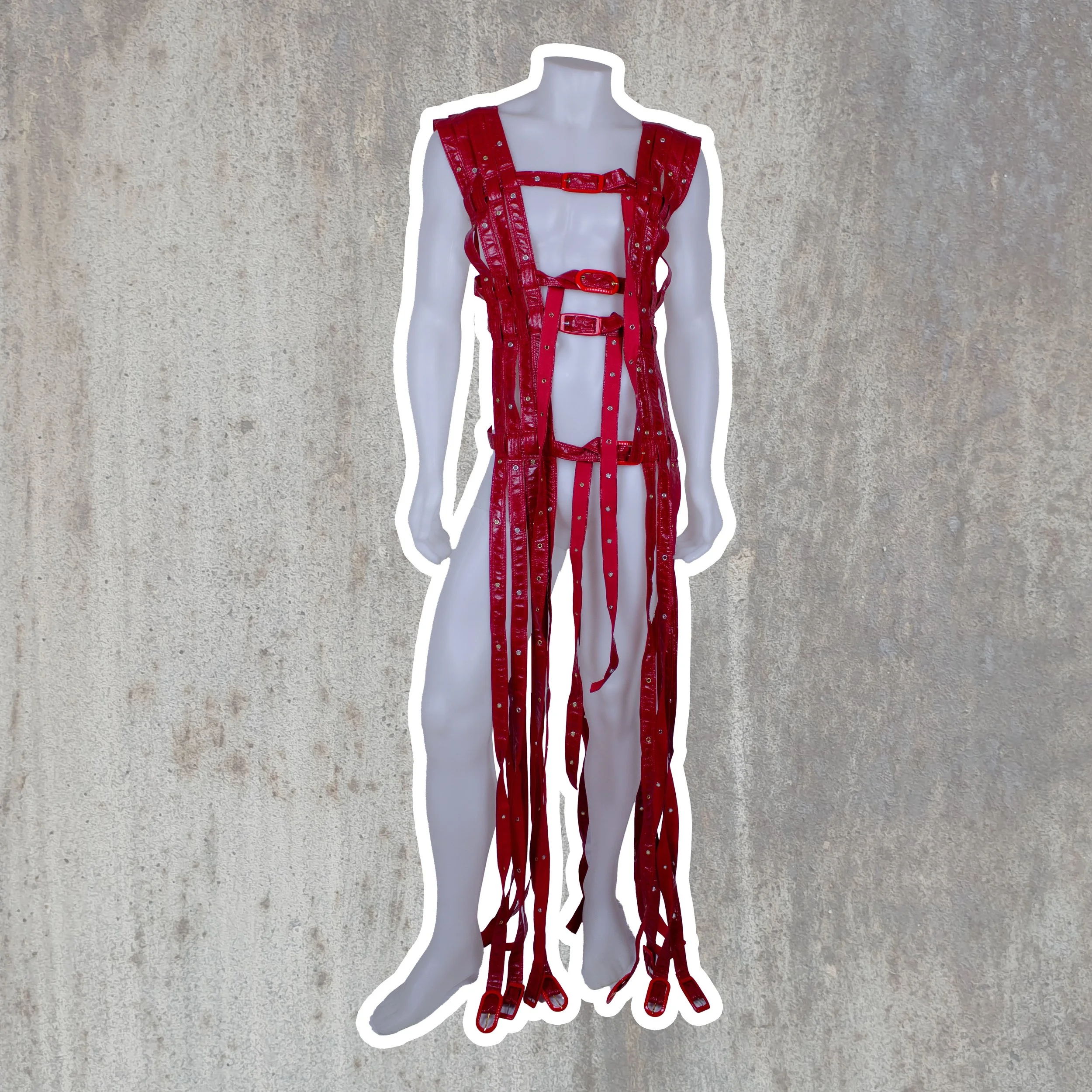 "Red My Mind" Belt Gown