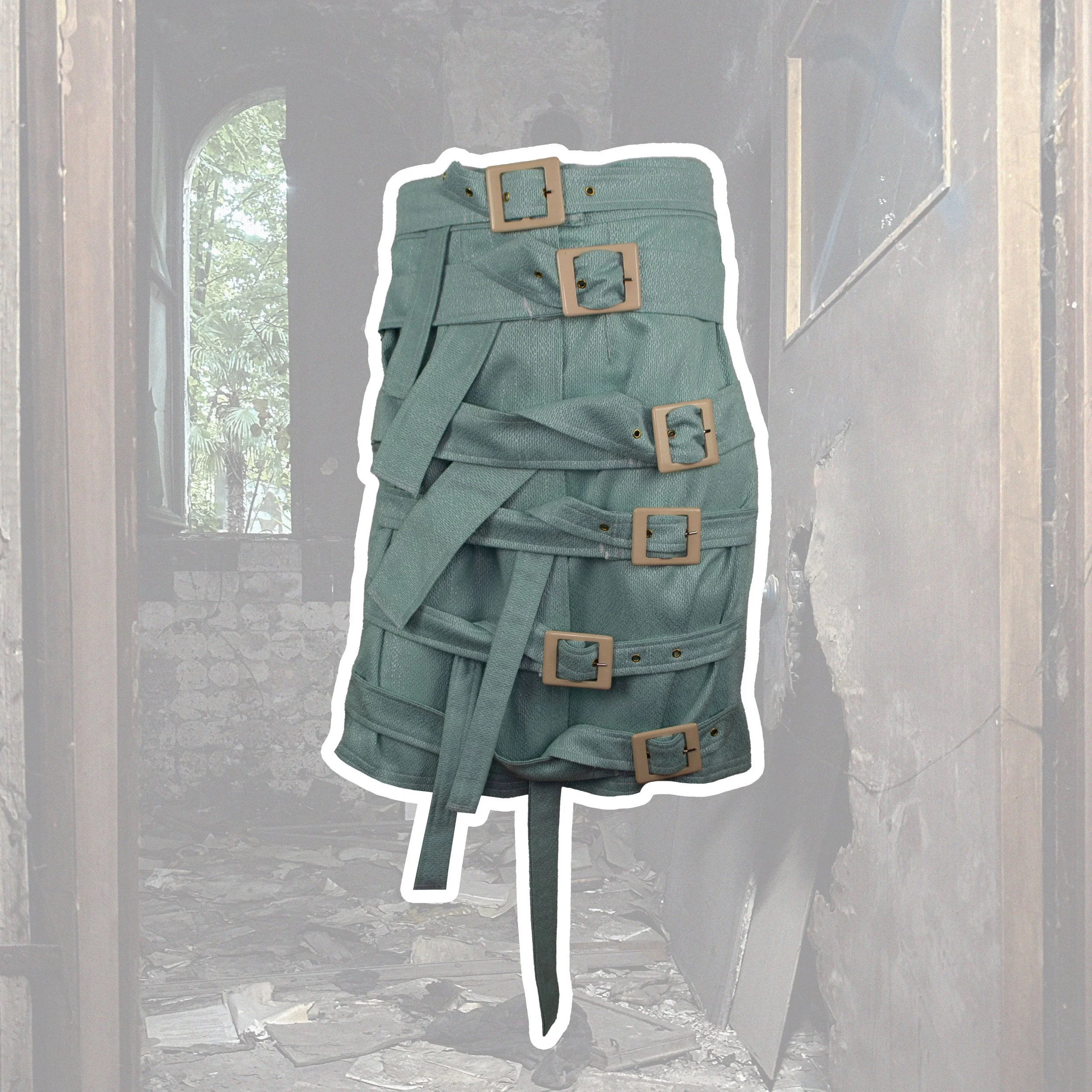 "Tourniquet" High Waisted Skirt