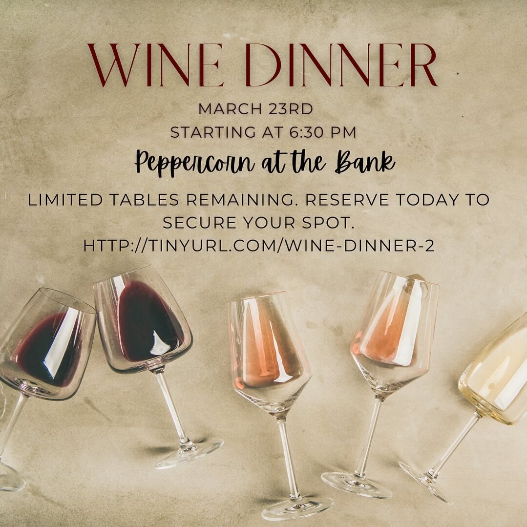 🍷Don&rsquo;t miss out.  Limited spots available.🍷