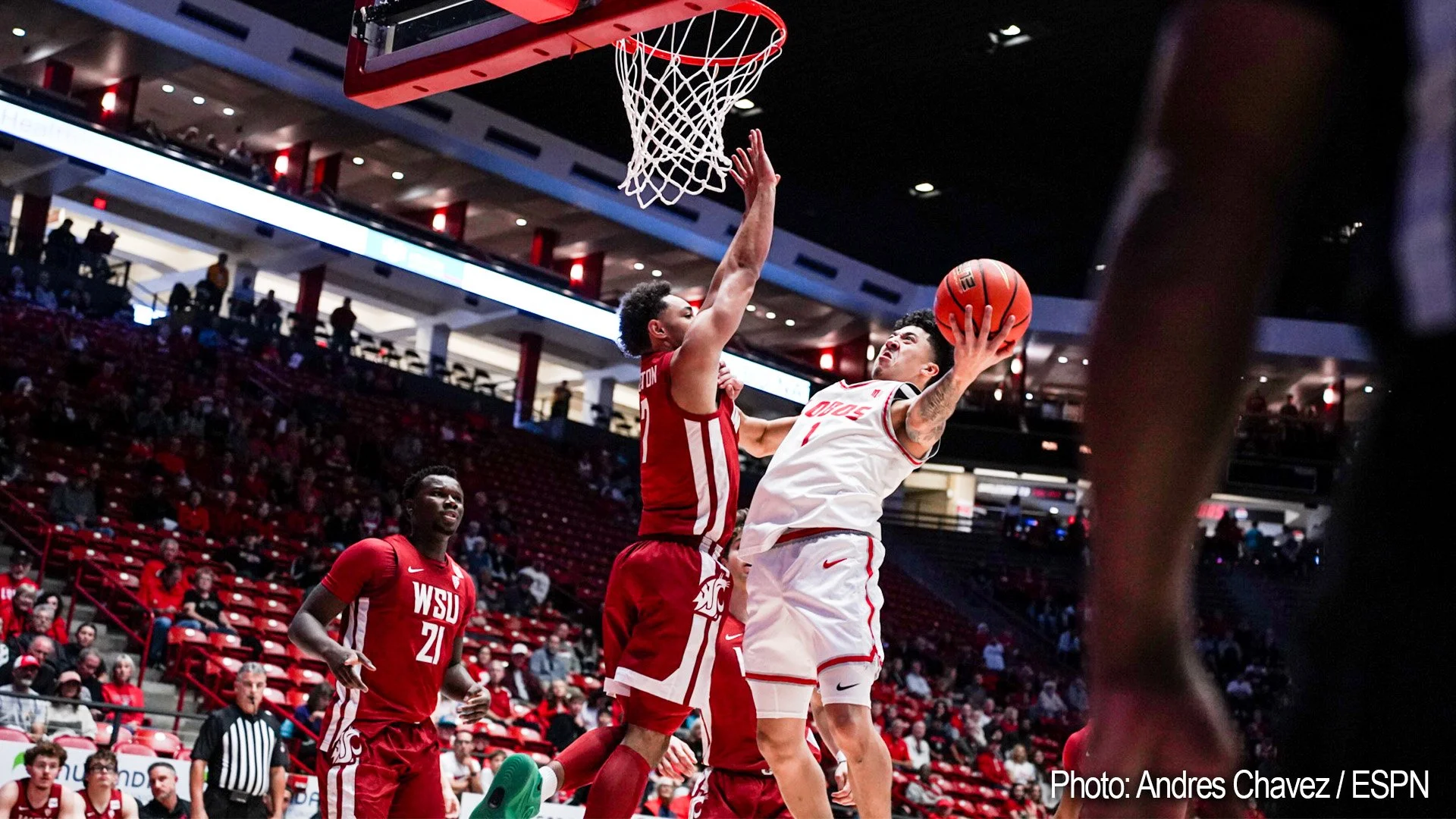 Lobos Answer Olen’s Challenge, Lock Down Washington State in 92-64 Exhibition Win