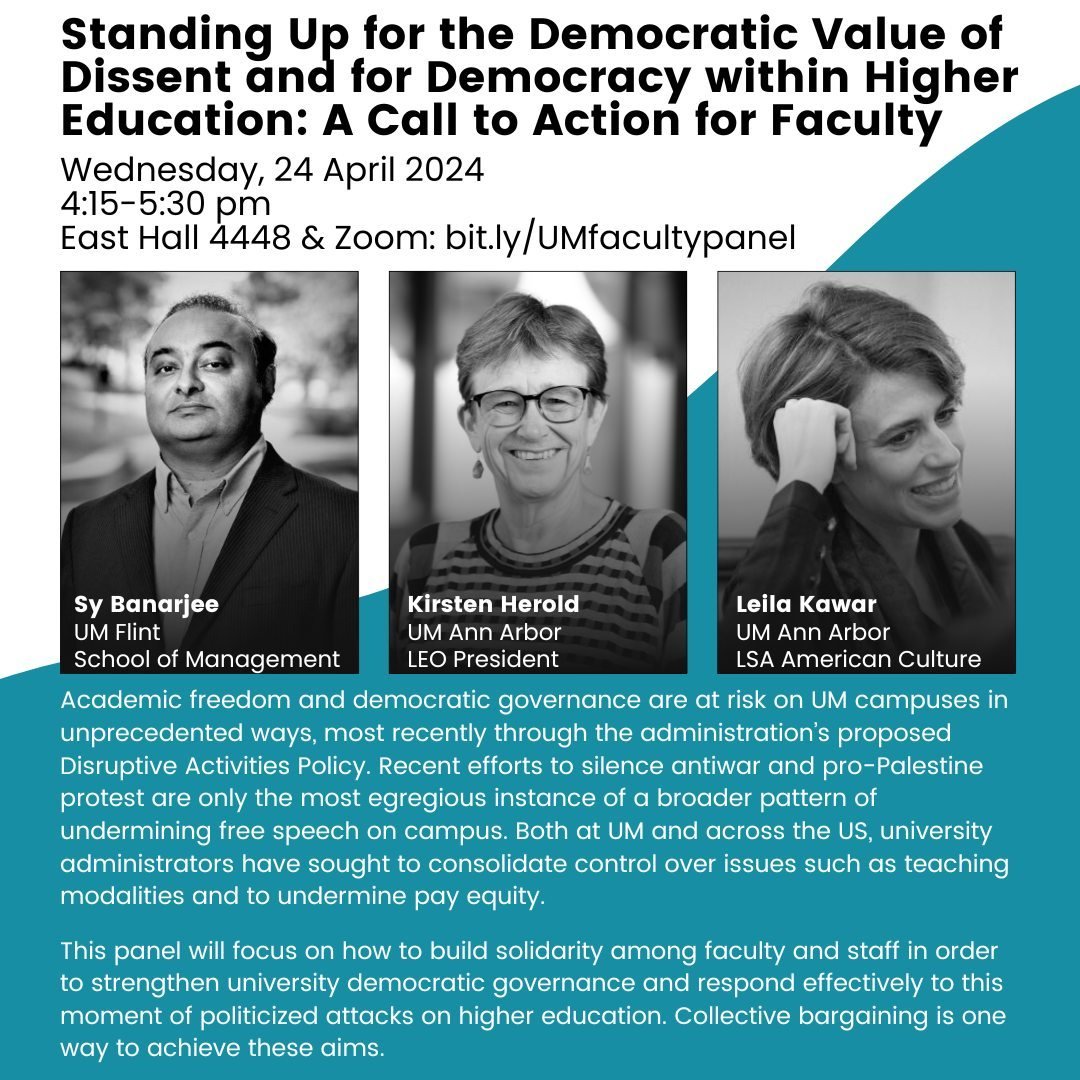 Don't miss LEO President, Kirsten Herold, join her colleagues for a panel discussion about the importance of dissent and democracy in higher education! Attend in person or on Zoom!