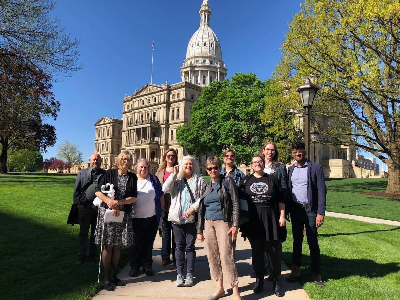 LEO members from all 3 campuses are at the capitol lobbying for more equitable funding in higher education! Dearborn and Flint lecs are sharing their personal stories to advocate for our satellite campuses with support from Ann Arbor lecturers.