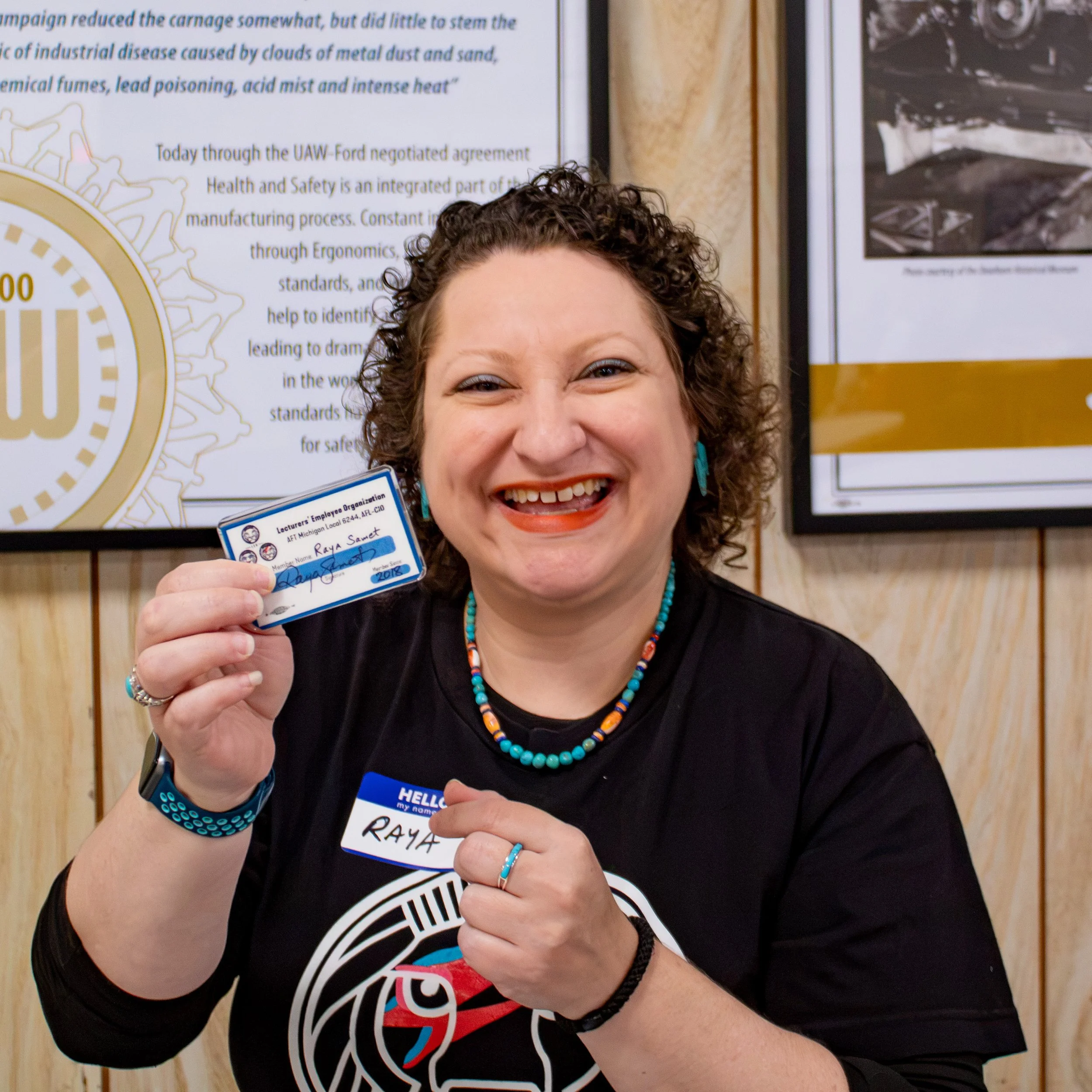 LEO-GLAM member Raya Samet with membership card