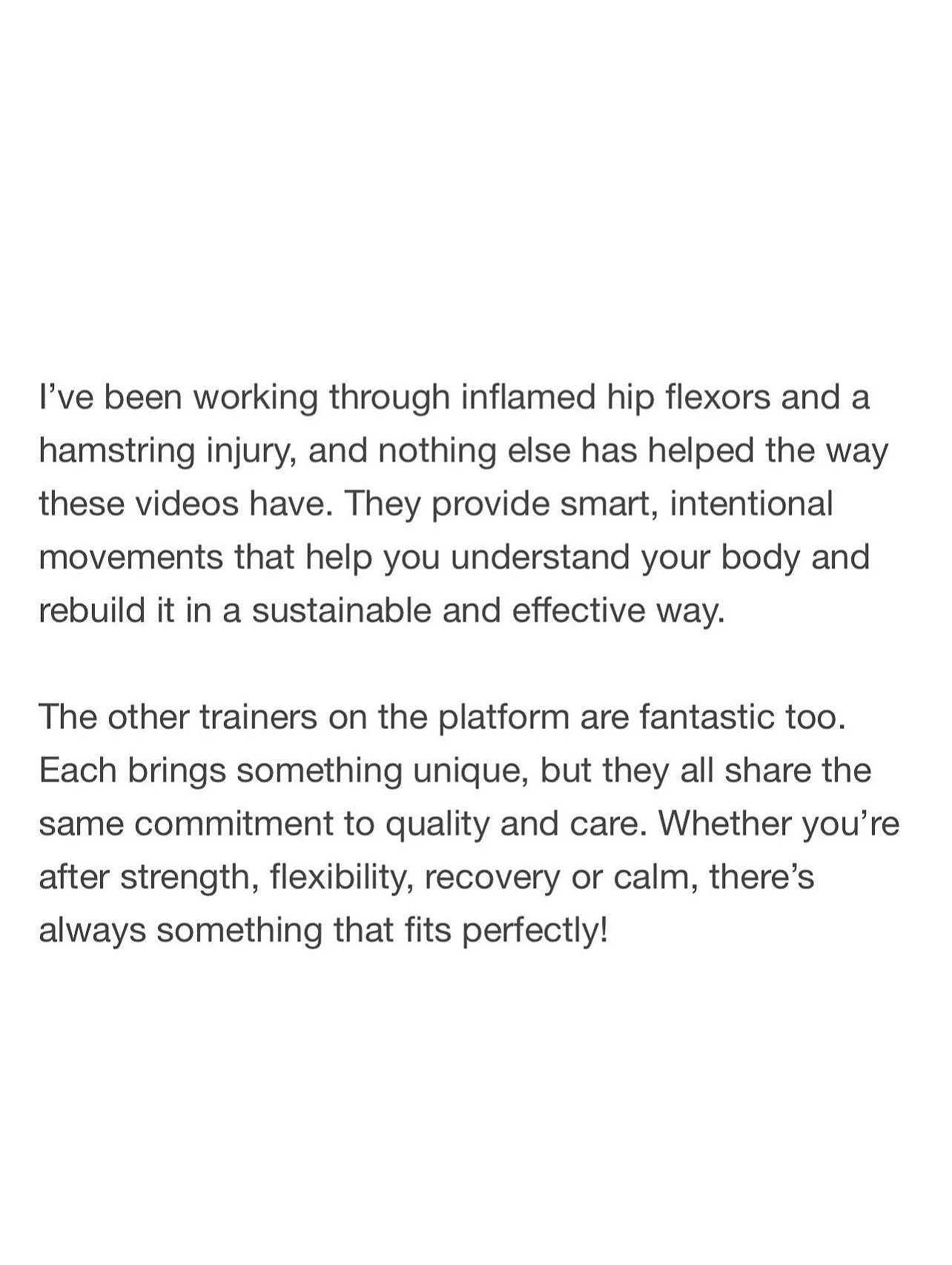 A gorgeous Google review from one of our BBFL on-demand customers, Kate! 

Care, longevity and knowledge are at the heart of our on-demand platform. Each class and exercise we coach is justified and programmed with purpose. You&rsquo;re always going 