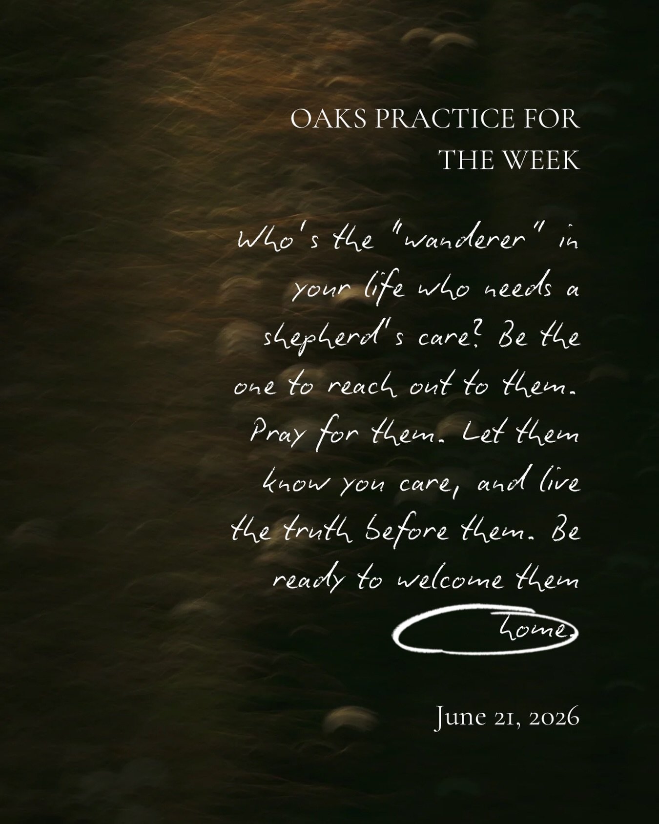 #ourpracticefortheweek #oakscookeville