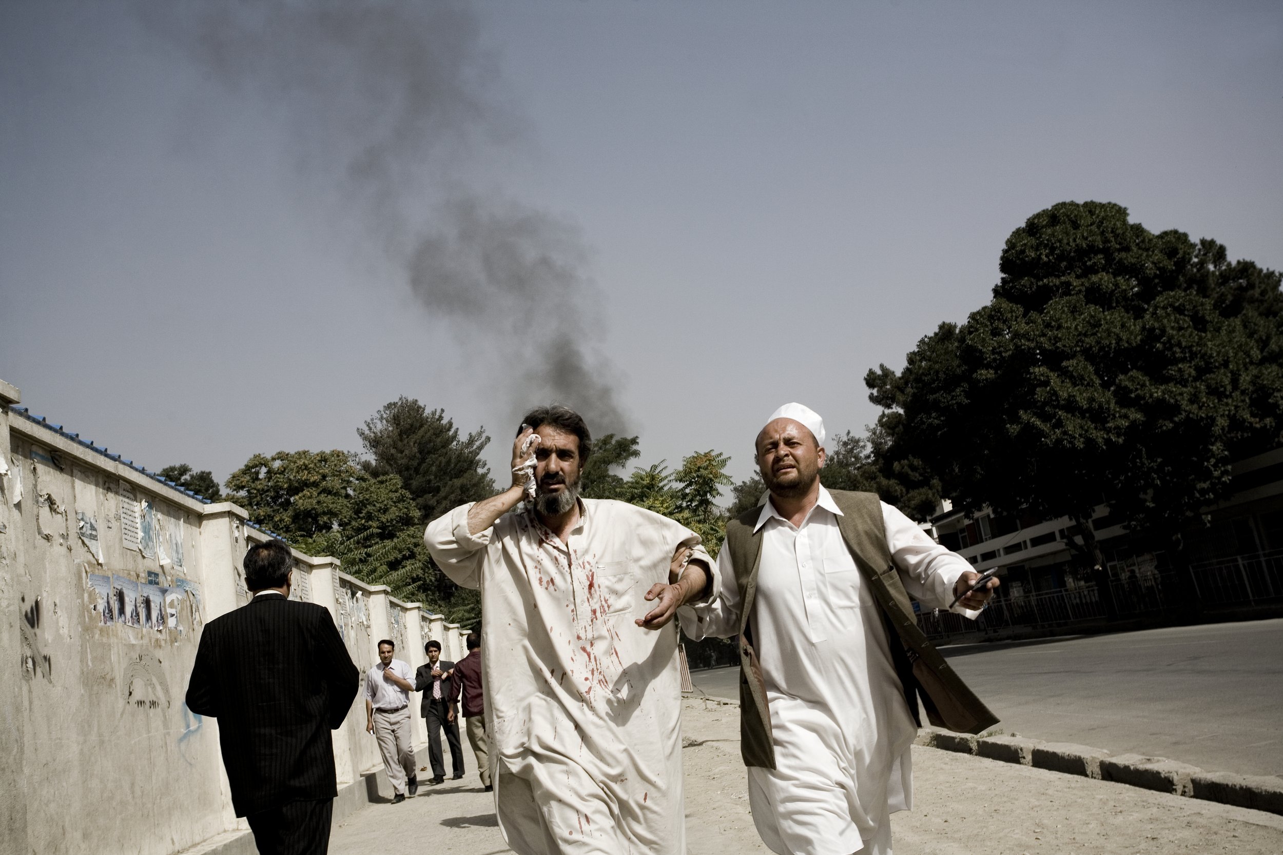 Aftermath of Taleban suicide bombing of Indian Embassy. Kabul, Afghanistan, 2008