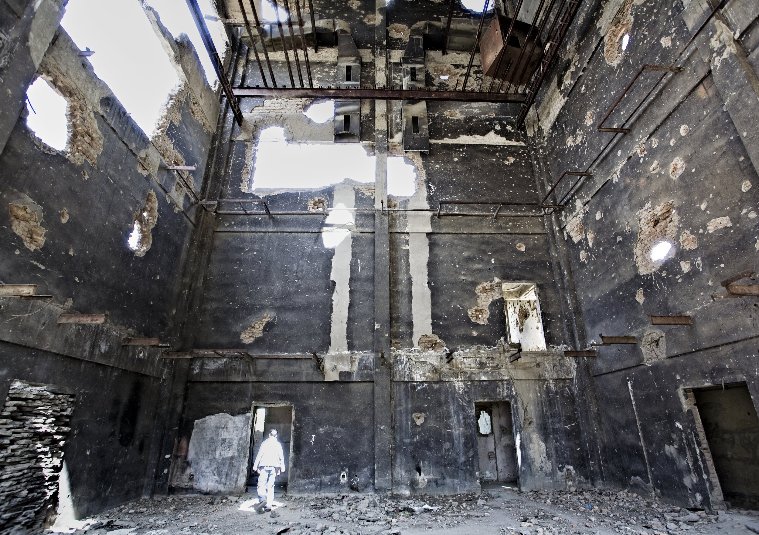 Russian cultural center destroyed during the civil war. Kabul, Afghanistan, 2008