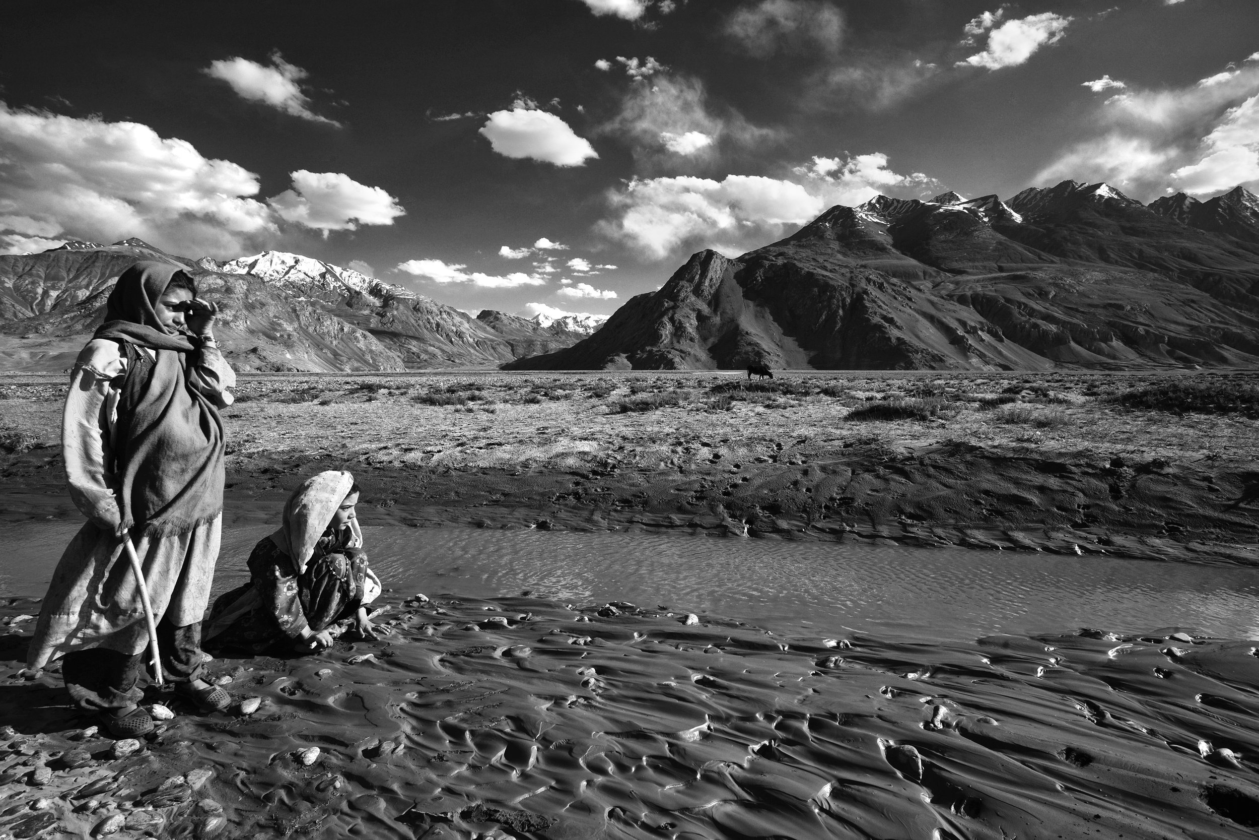 Girls looking for cattle. Wakhan corridor, Afghanistan, 2009