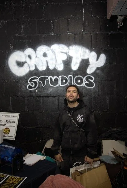 Crafty Studios photography studio entrance and branding in Newark NJ