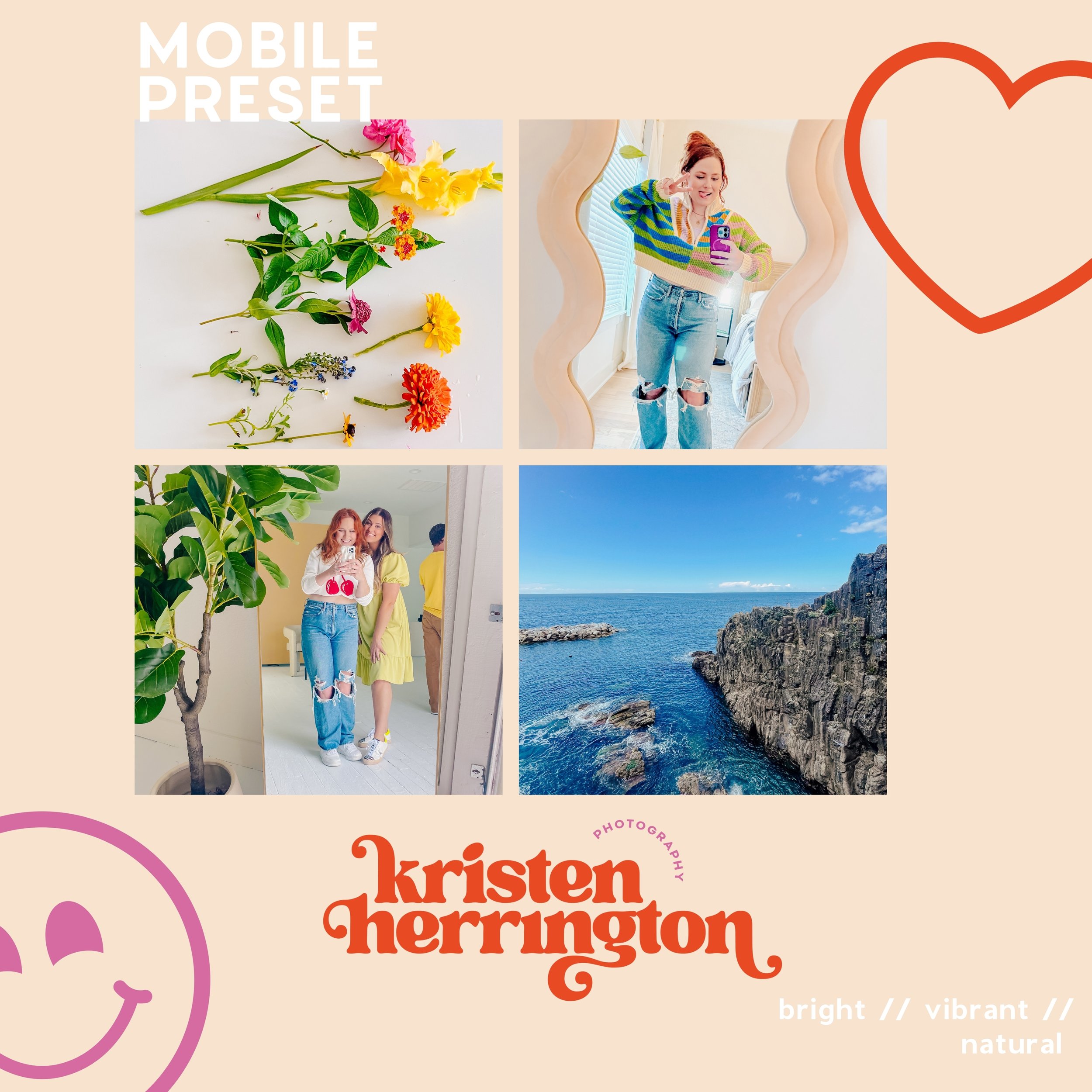 Happy Camper Mobile Preset Collection - bright and colorful Lightroom presets for mobile editing