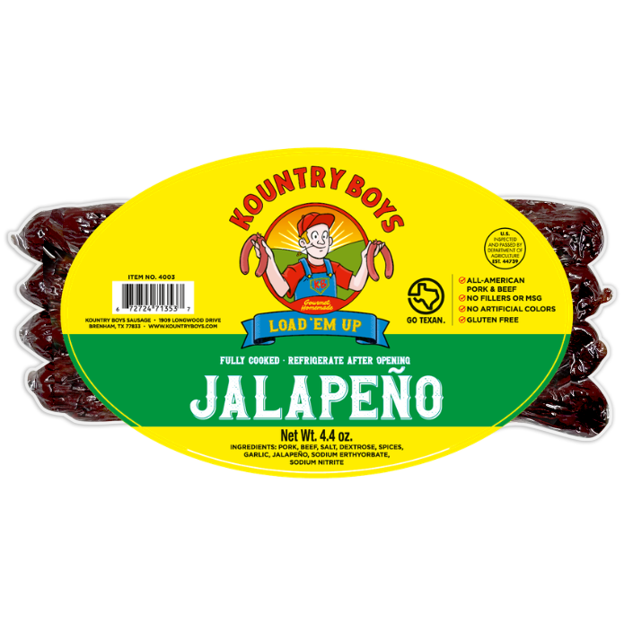 Dried Jalapeño Pork & Beef Sausage