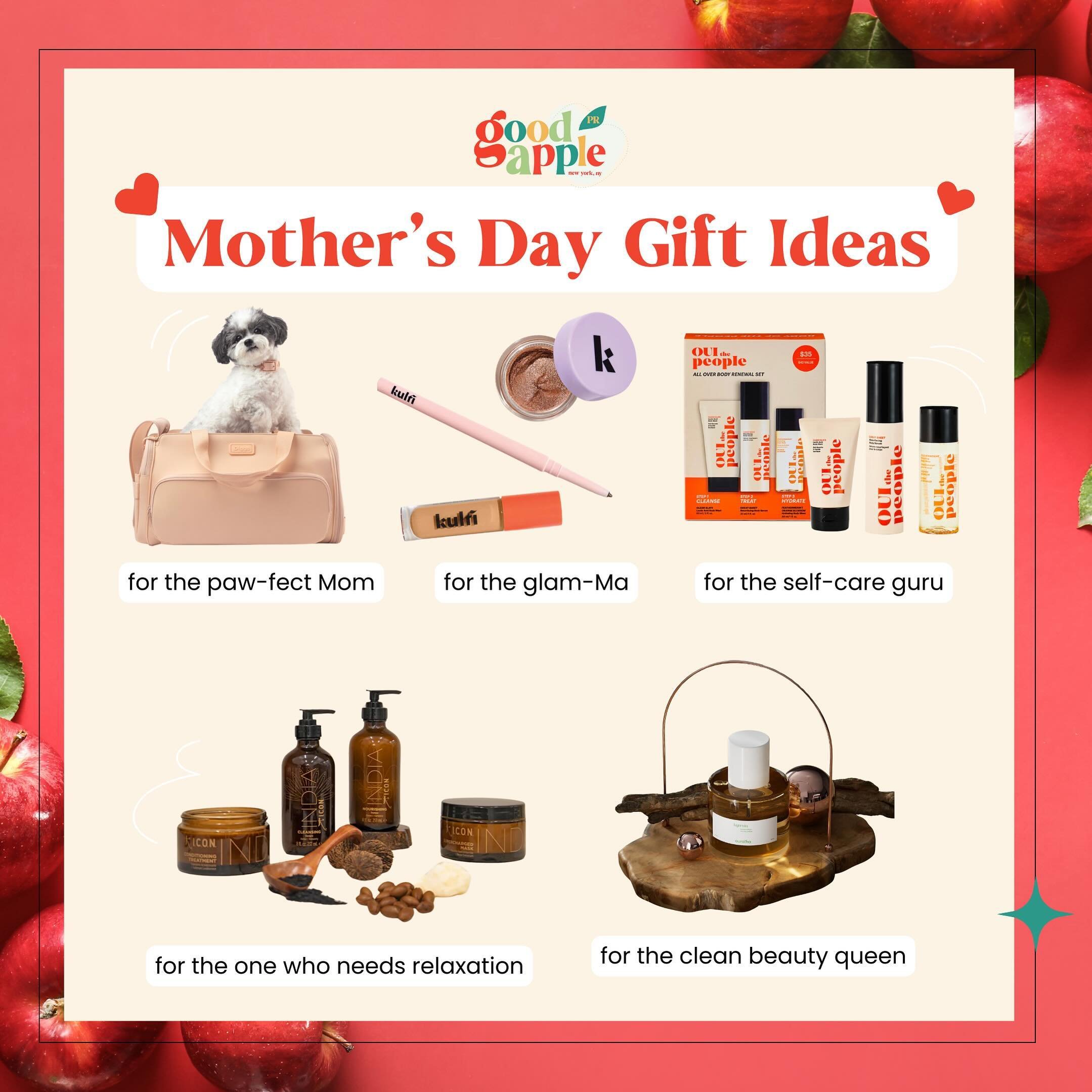 Ready for our GAPR team&rsquo;s favorite #mothersday gifts?! 💐🍎We love gift giving - what&rsquo;s your favorite gift to give the Mom in your life? Let us know in the comments 👇