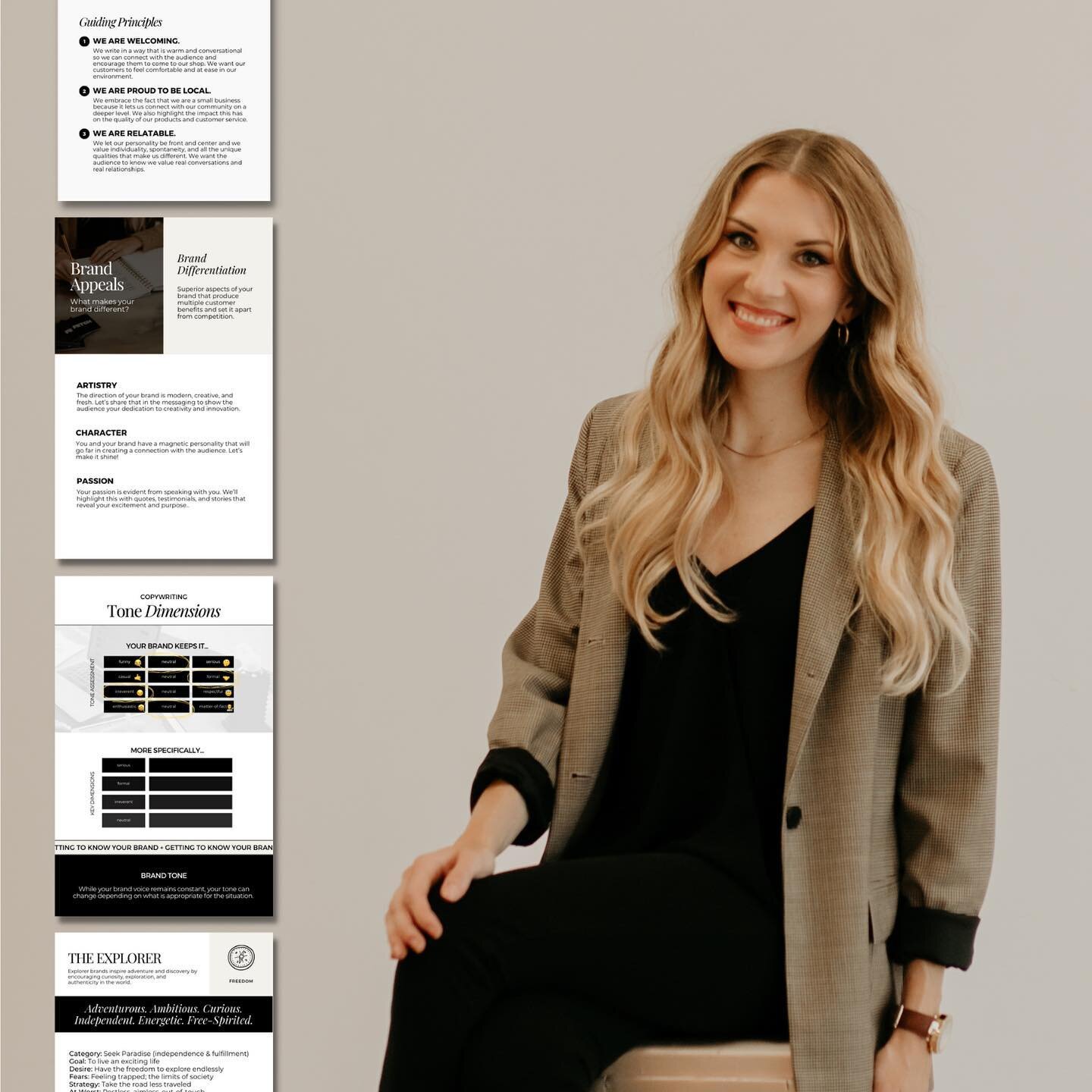 Jess is a copy WIZARD 🪄

When you get the copywriting package for your business- you get more than the copy itself- you also get a TON of behind the scenes insights for your business like:

🌟 A Curated Brand Voice Guide
🌟 Brand Tone Guide
🌟 Brand