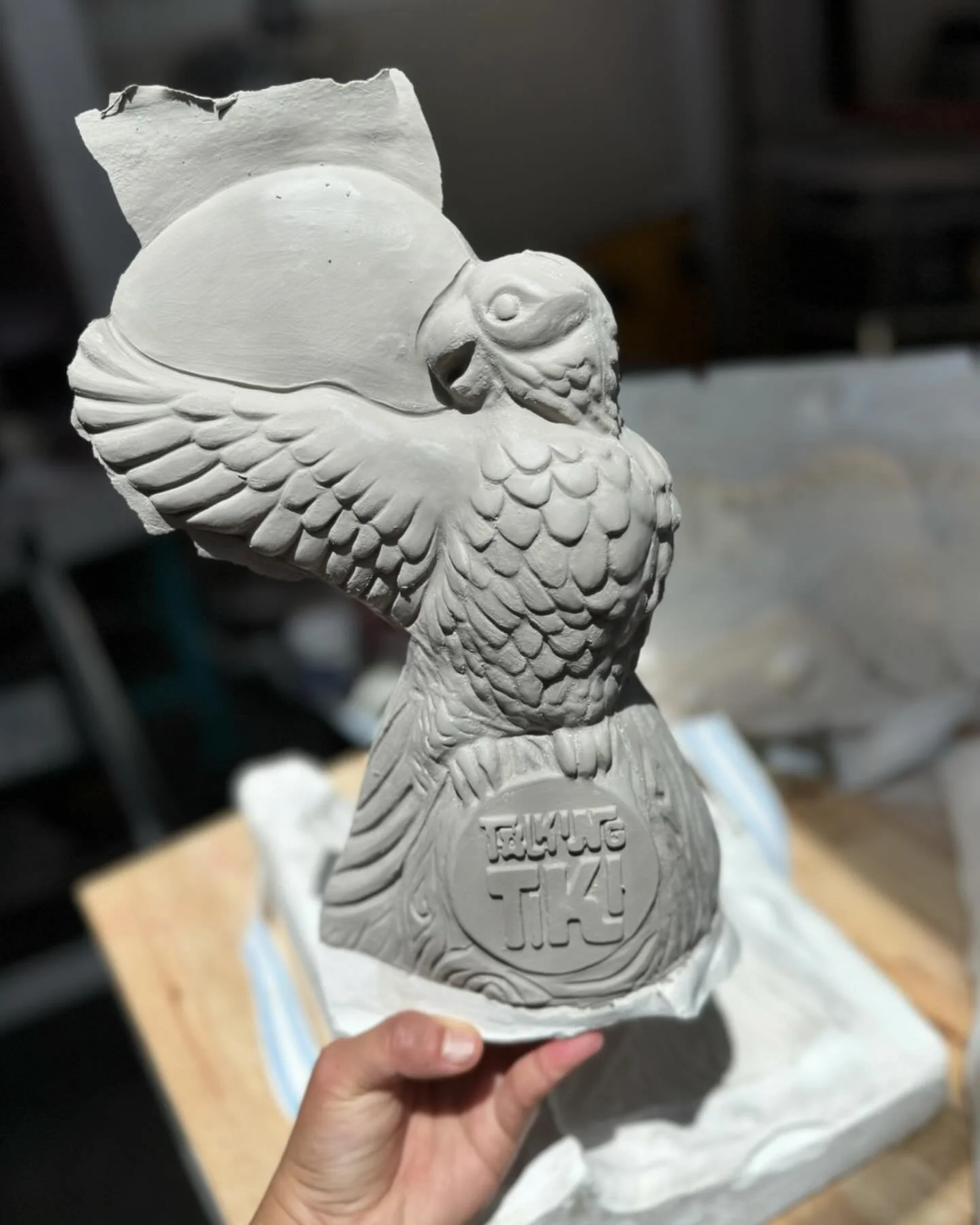 🦜💬 @talkingtikifilm Kickstarter reward update! I&rsquo;m now wings deep into the exclusive mug reward, Cora the Talking Conure!

I&rsquo;ll be glaze testing the next couple of weeks while casting. So expect an artist proof on the horizon!

Many tha