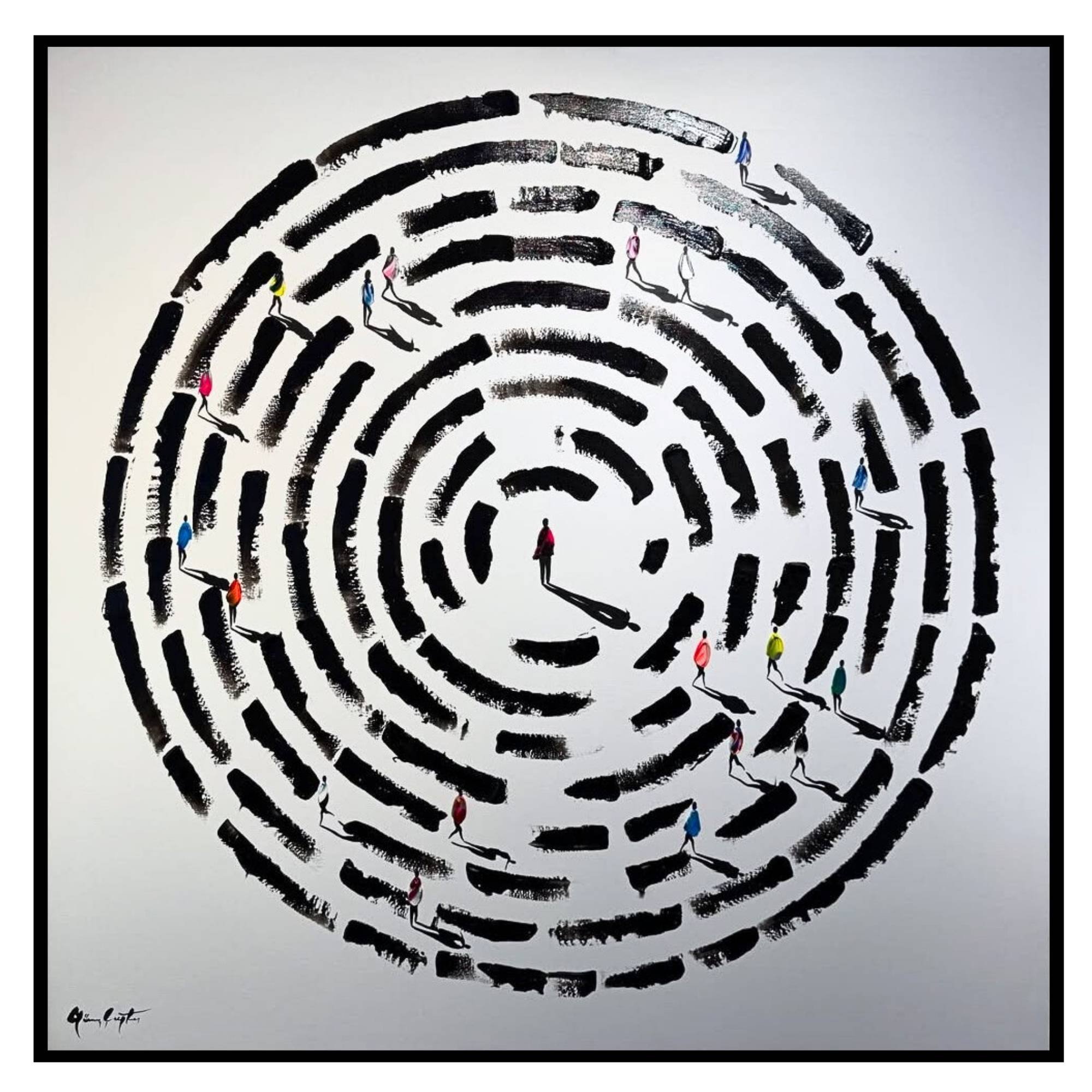 Condemned to Be Free, 150x150 cm