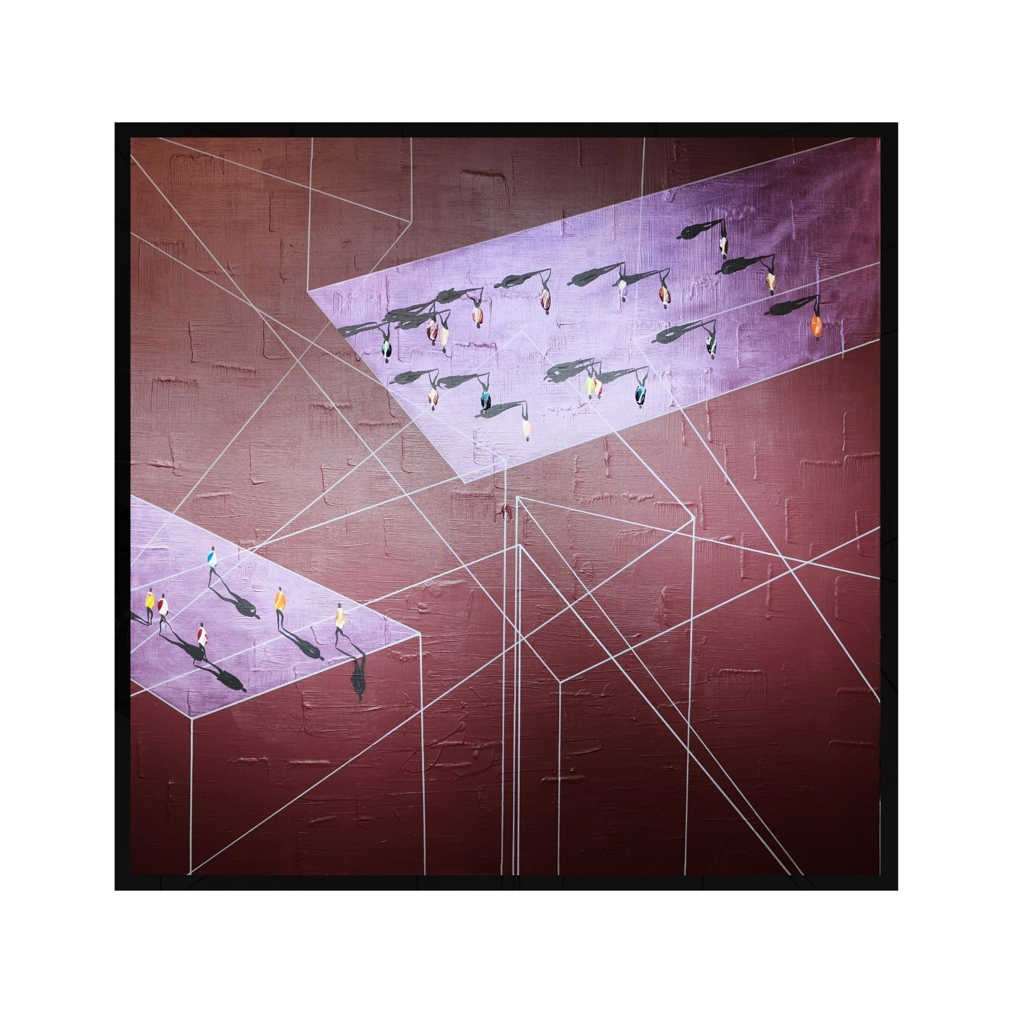 Invisible Intersections, 150x150 cm