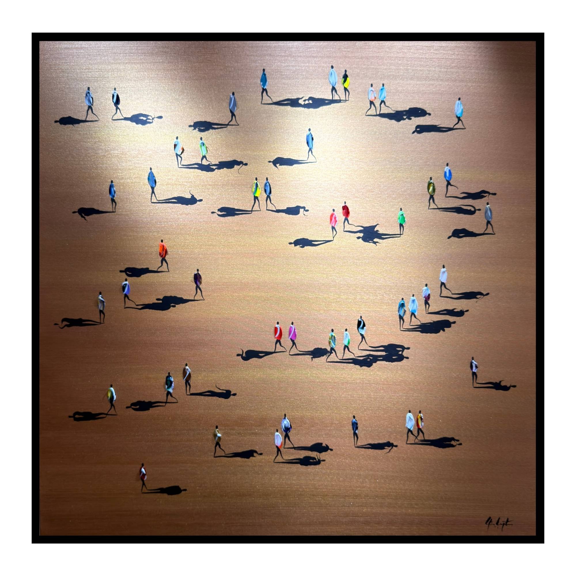 Echoes of the Unseen, 130x130 cm