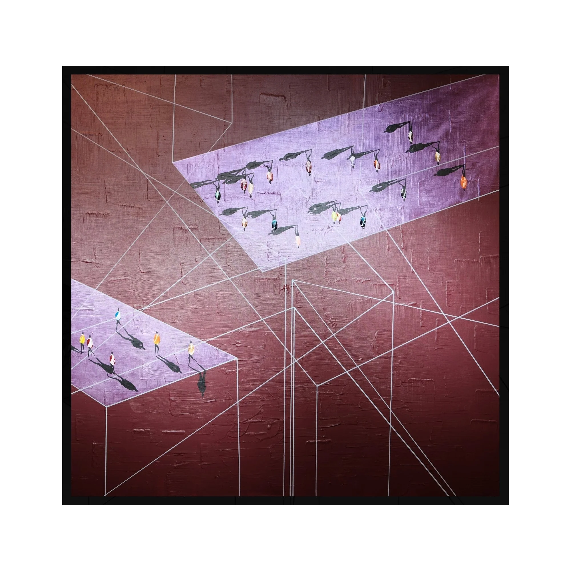 The Invisible Intersection, 150x150 cm