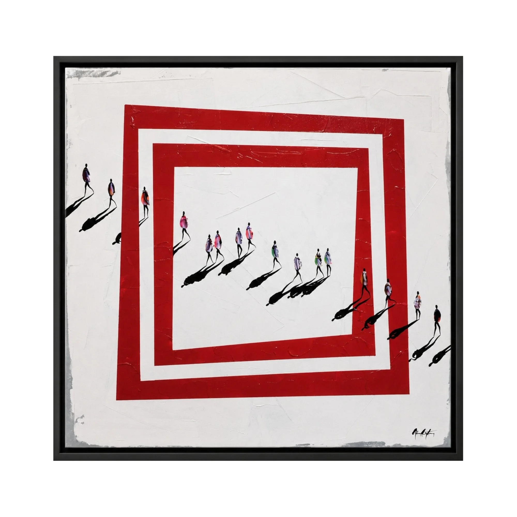Stepping into the Unknown, 130x130 cm