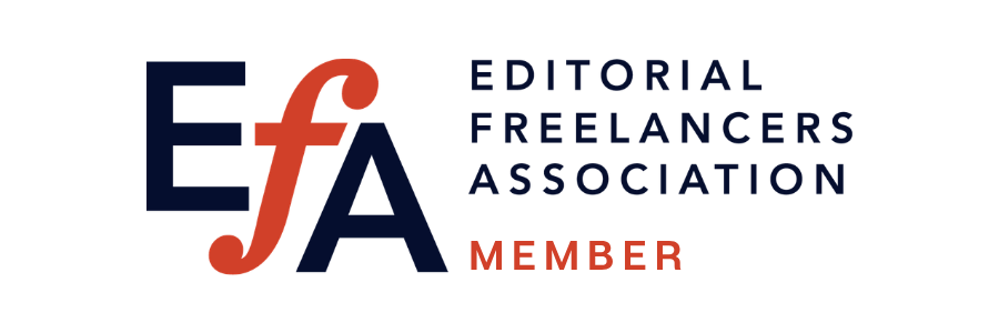 EfA Editorial Freelancers Association Member logo badge