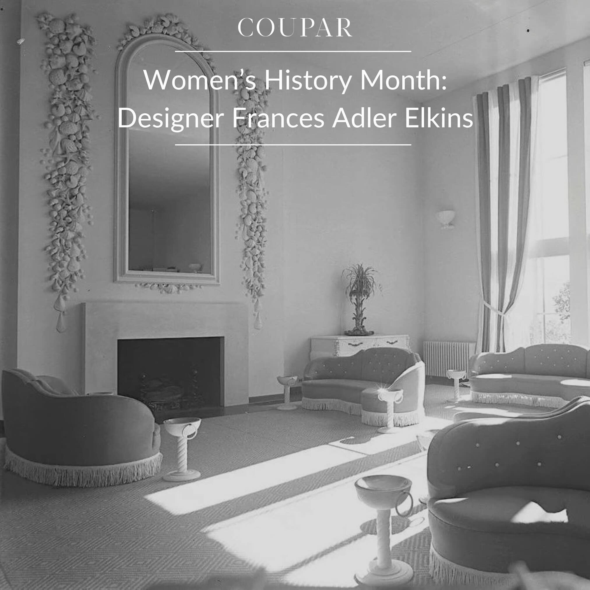 While many credit the designer Michael Taylor with creating the &ldquo;California Look,&rdquo; Frances Adler Elkins is considered &ldquo;the first great California decorator.&rdquo; In honor of Women&rsquo;s History Month, we look at her contribution