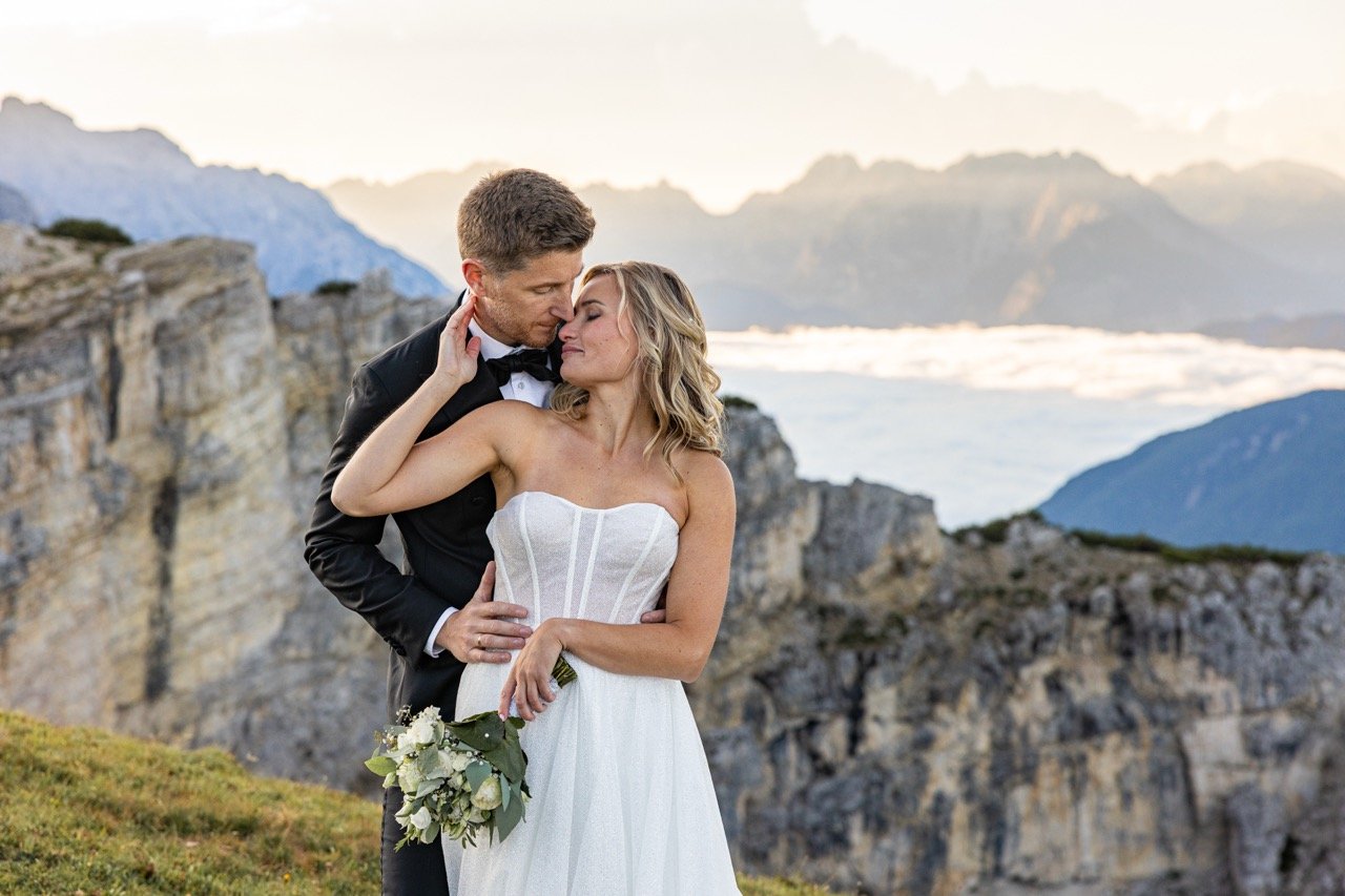 Brautpaar in den Dolomiten - Hochzeitsfotograf