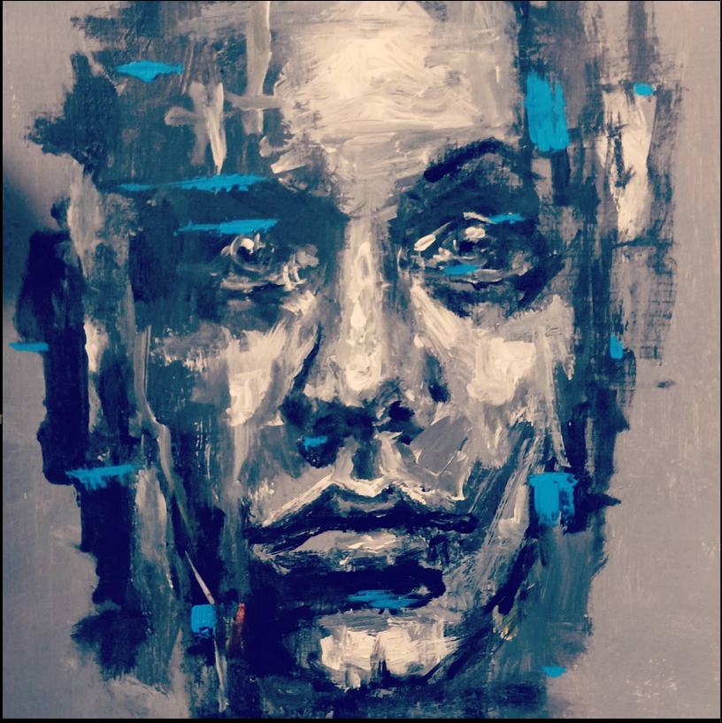 Head in Grey and Blue 30 by 40.png