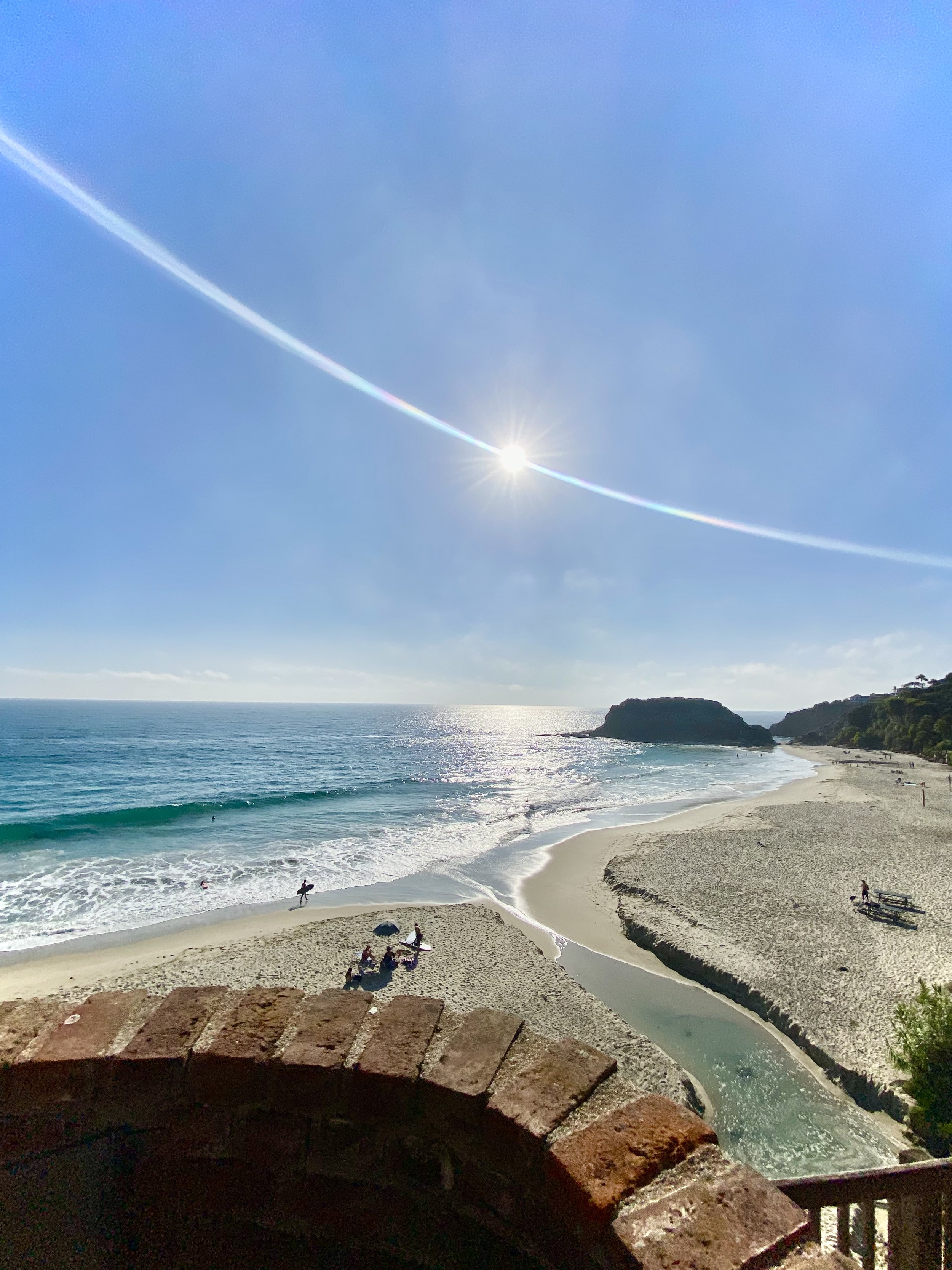 View from staircase down to beach