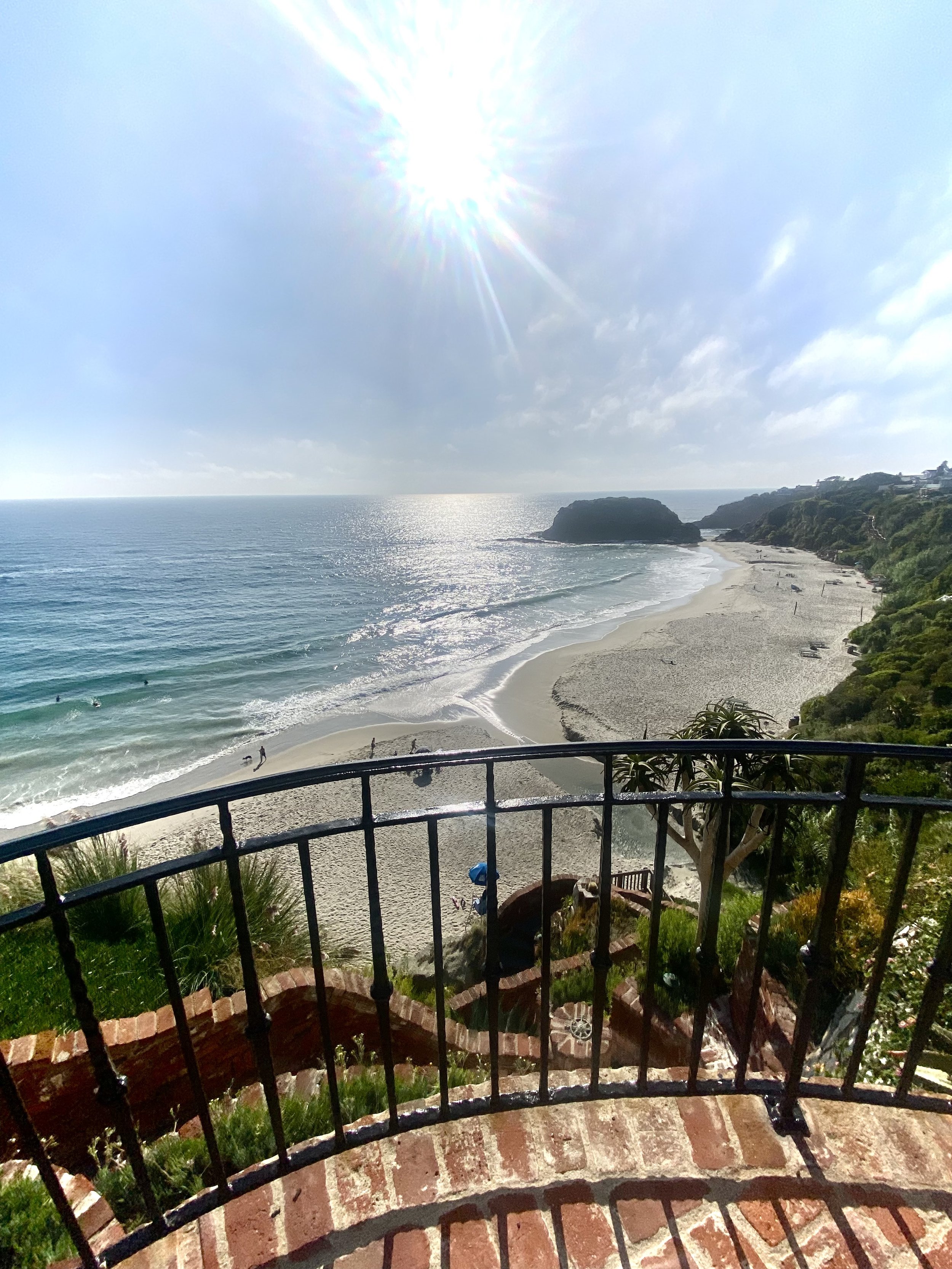 View from balcony to Three Arch Bay and Whale Rock