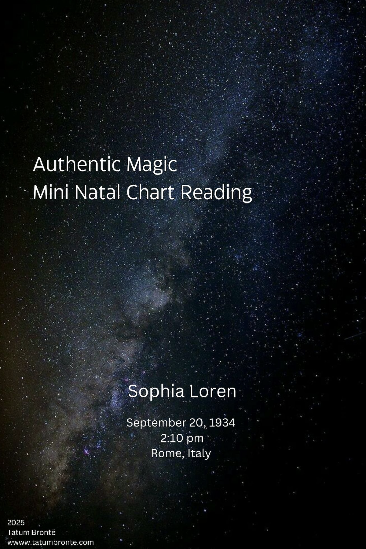 Authentic Magic - Natal Chart Booklet