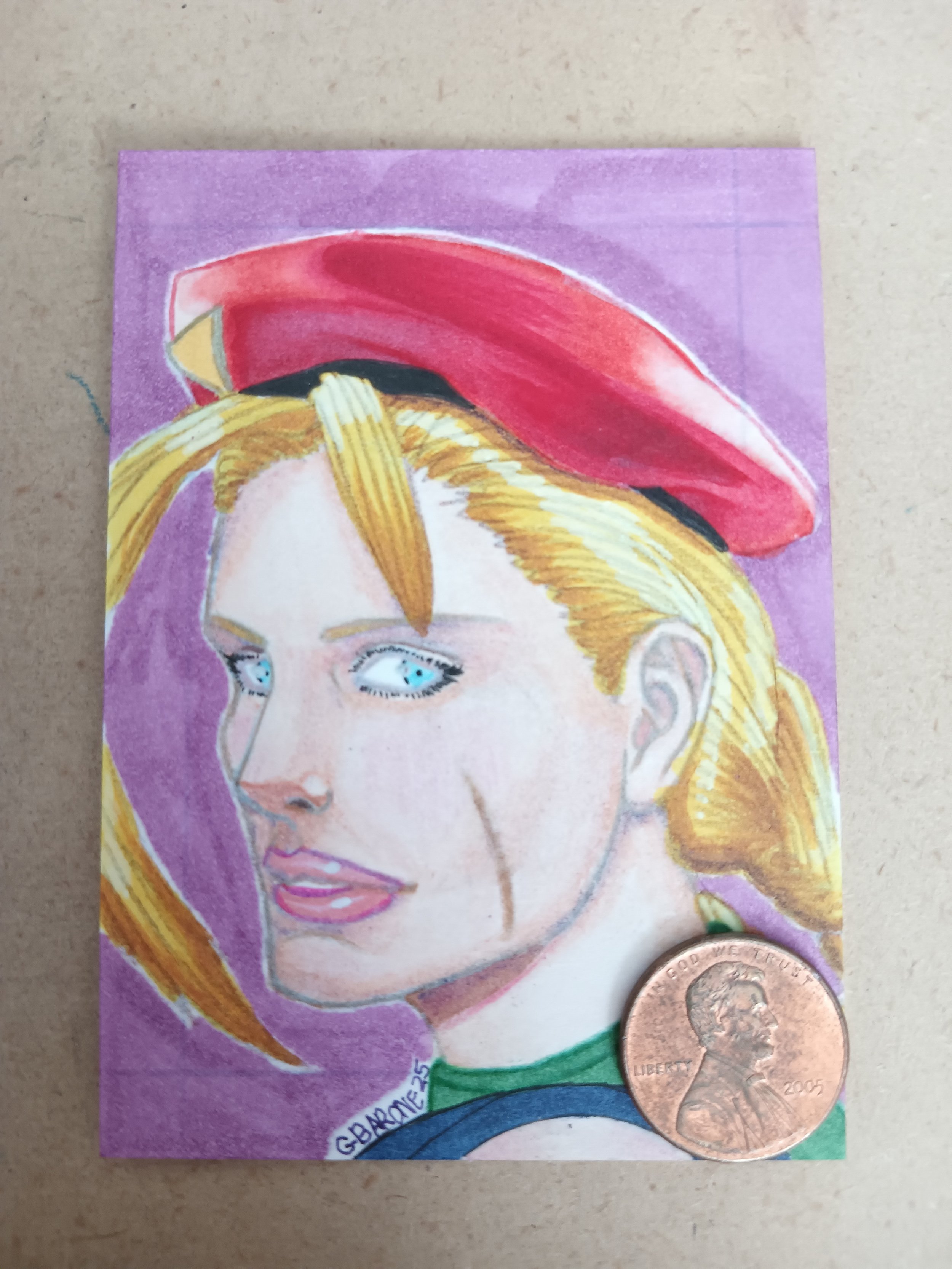 Classic Cammy sketch card head shot