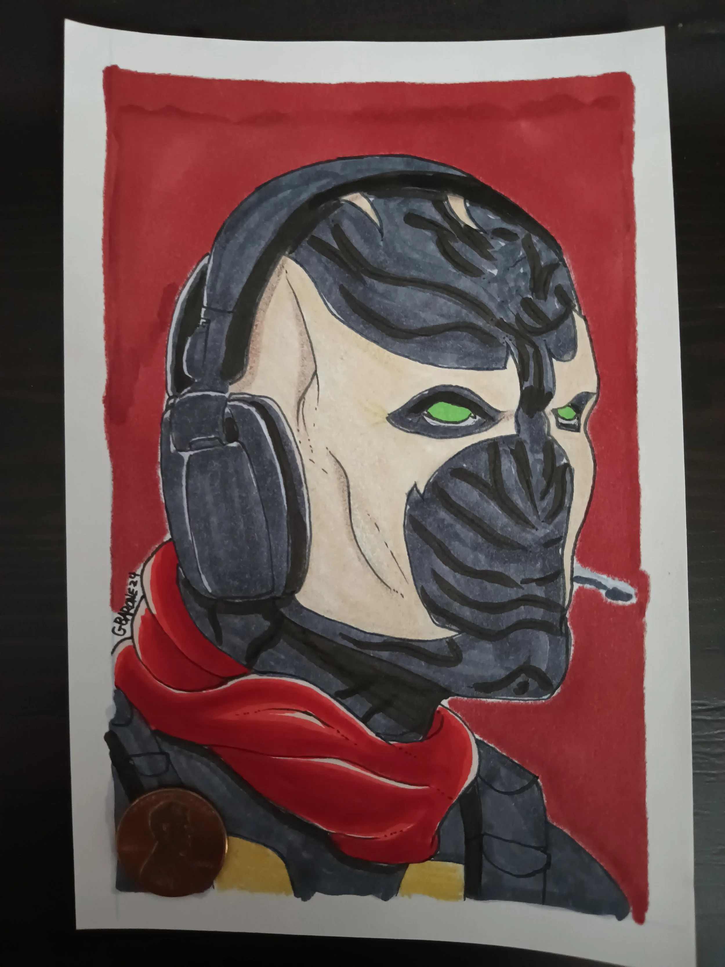 Call of Duty Tactical Spawn post card head shot