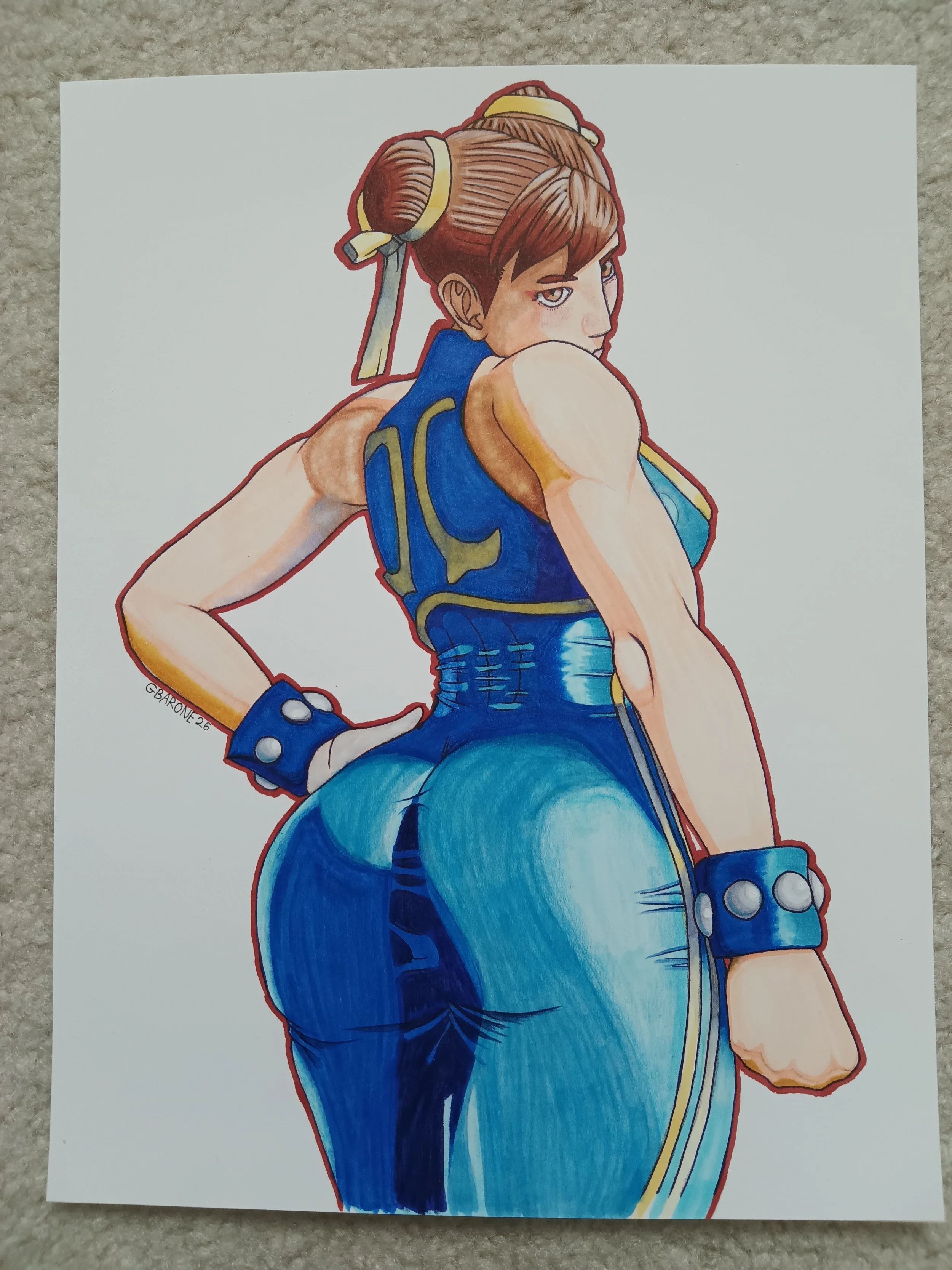 Chun Li Commissioned Art - Unique Drawing