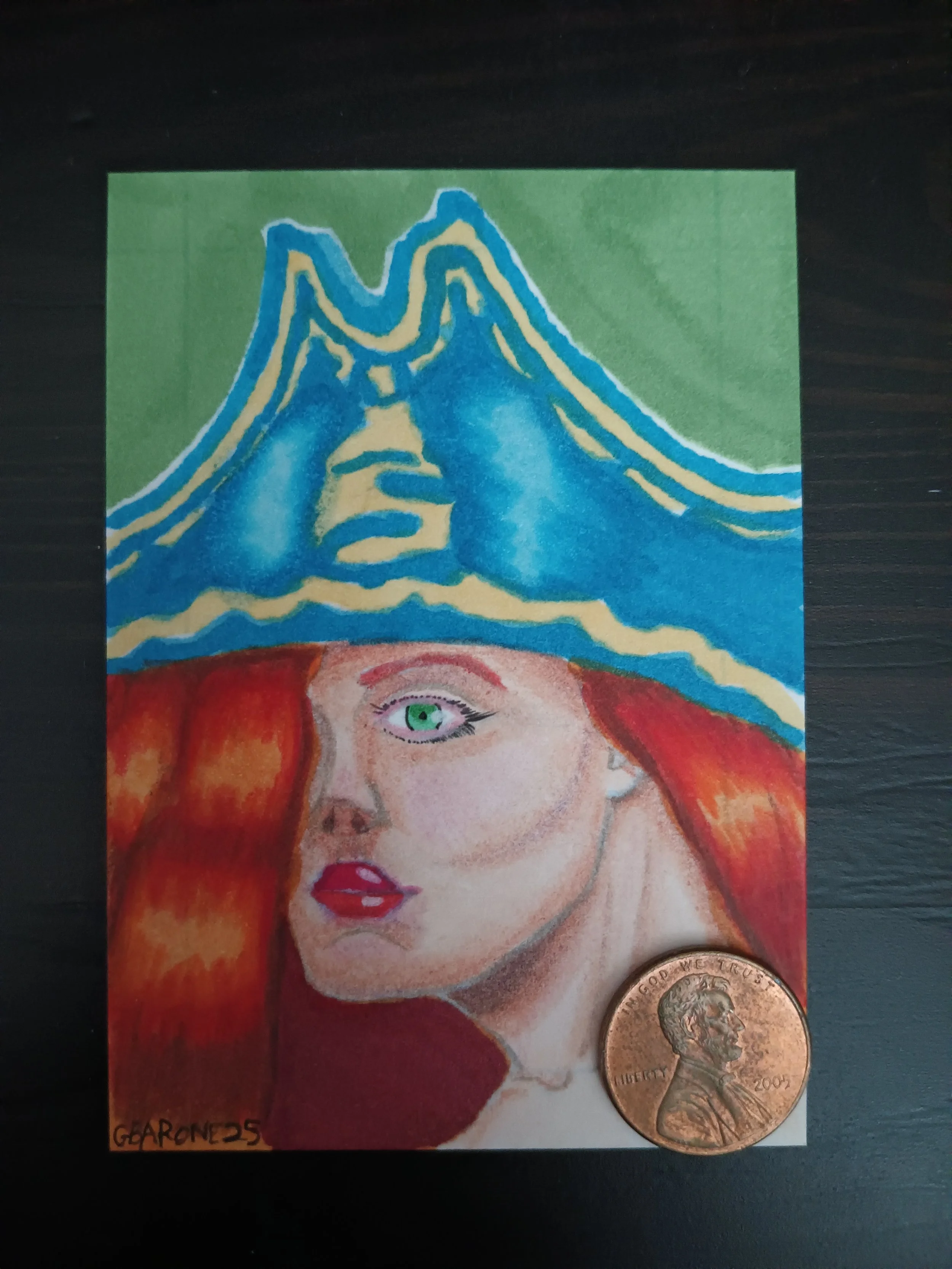 Miss Fortune sketch card head shot