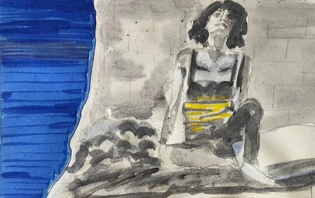 The Beggar of Pantomime Ravish, 5 x 7"