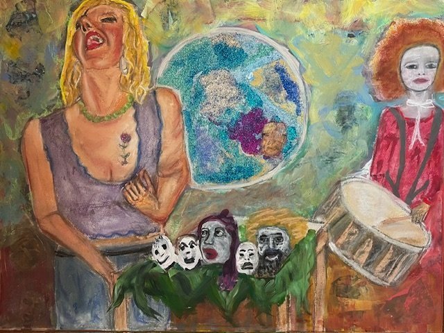 Procession at the Bounty of Artemis - pastel - 18.5 x 24"