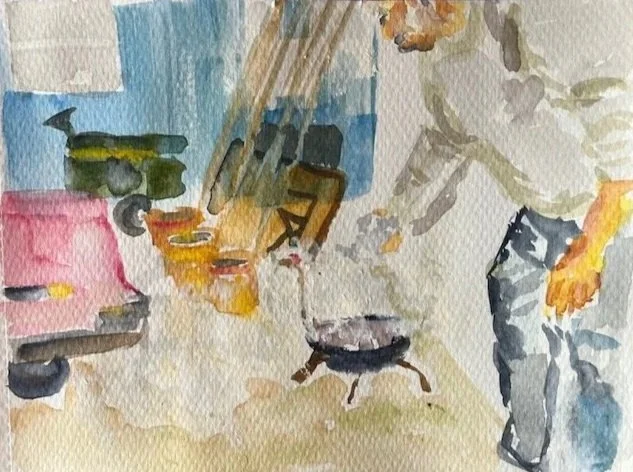 Dad II - watercolor on paper