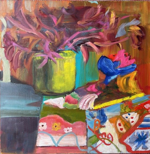 Kimono for Sule - oil on board - 12 x 12"