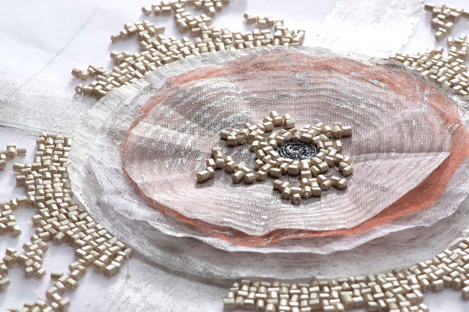 Intricate Needle Beading Complements Traditional Embroidery