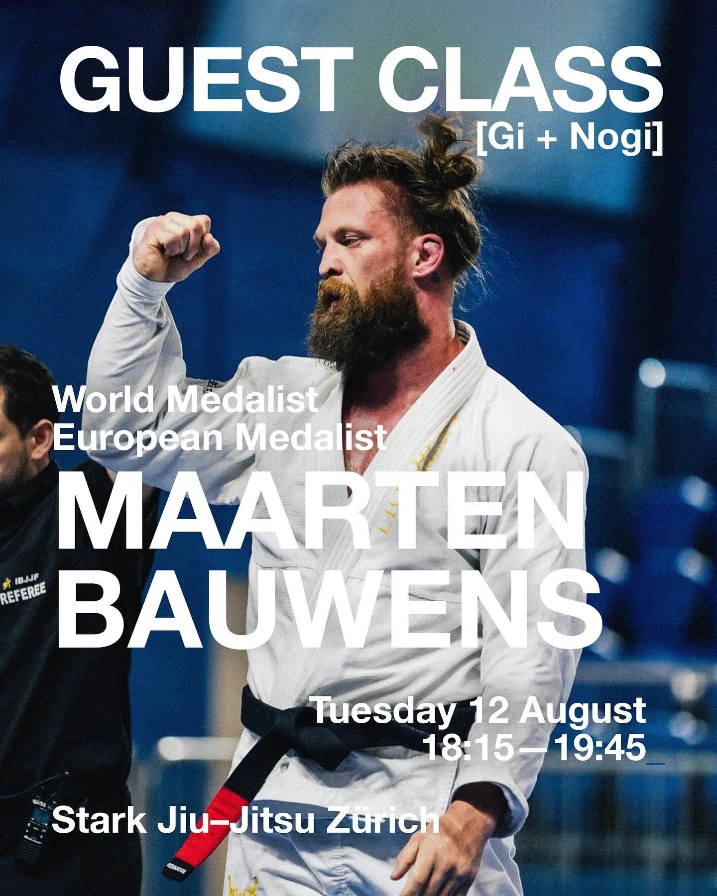 Next Tuesday evening, World and European Medalist Maarten Bauwens will teach a guest class at Stark! 🔥

Maarten is a Belgian black belt under Stark Stockholm&rsquo;s Max Lindblad (@maxlindbladjj). He will show us a takedown sequence into passing, su