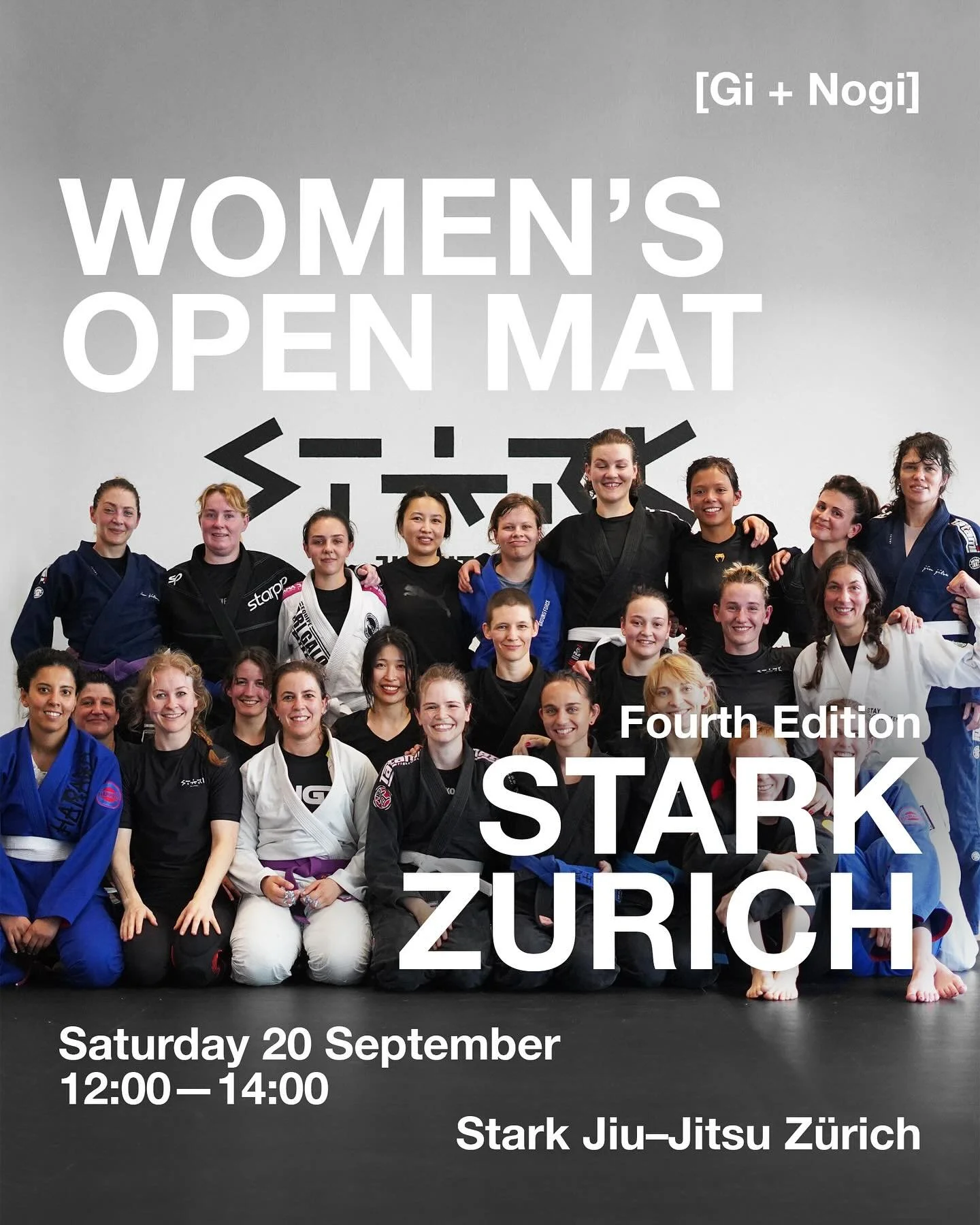We are super excited to host another women&rsquo;s-only open mat at Stark! As always, everyone welcome no matter skill level or affiliation. Free of charge, simply show up on the day. We can&rsquo;t wait to see you all there! 🎈

WOMEN&rsquo;S OPEN M