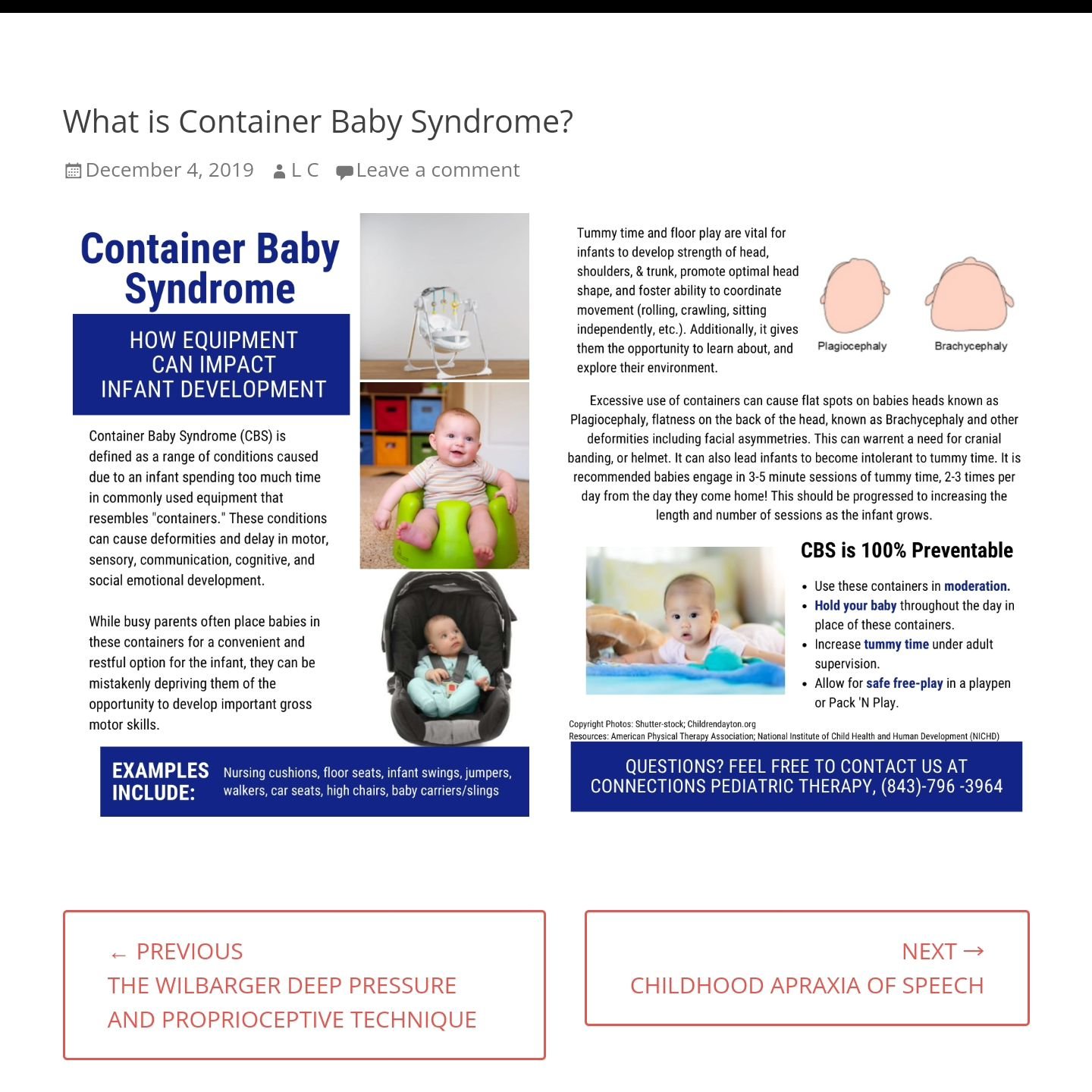 C.B.S is a REAL issue..and its not just about the physical damage it causes. We hold our babies less, which means we connect, comfort and enforce that feeling of safety that parent and baby both need. If you need to move about with your baby, conside