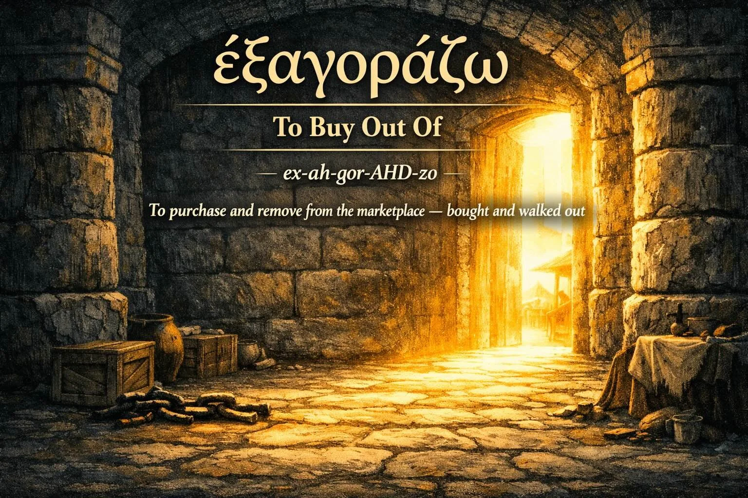 Exagorazō: The Greek Word That Means Bought and Removed
