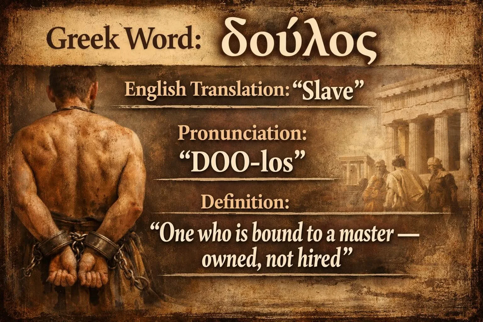 Why Paul Called Himself a Slave: The Greek Word Translations Soften