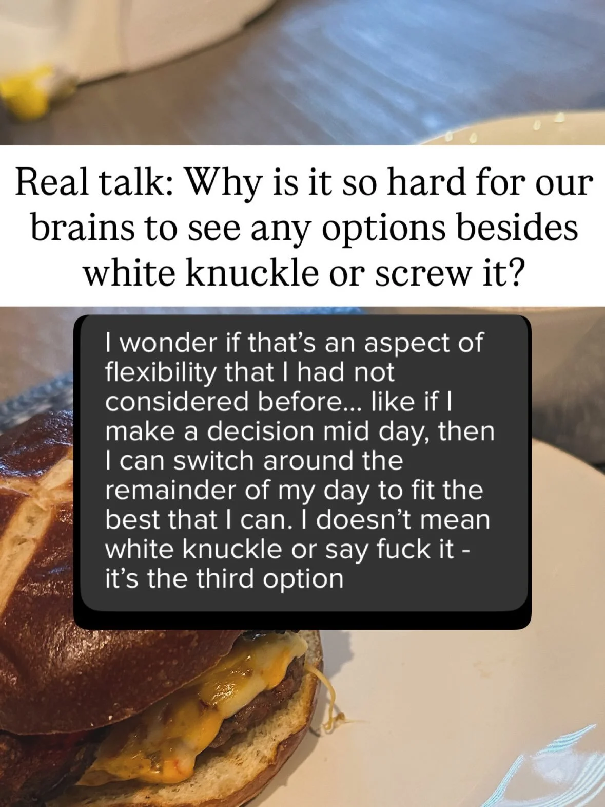 Curing all-or-nothing thinking: a short case study 🤓

TLDR: your lived experience is what wires your brain so the best way to teach yourself a new belief? Build new evidence.