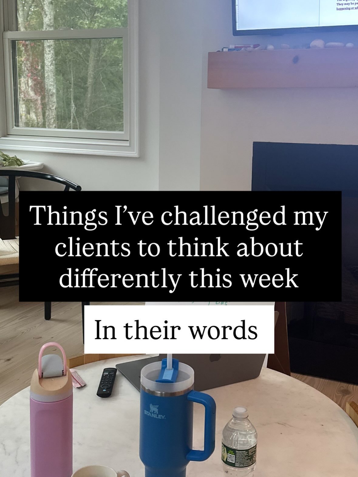 Beliefs change behaviors.
Words and conversations change beliefs (not habit trackers 👀)

And before you count yourself out as not having time to do this work:
1) one is a business owner and mom of big kids
2) one is 9 months PP with her second (and 