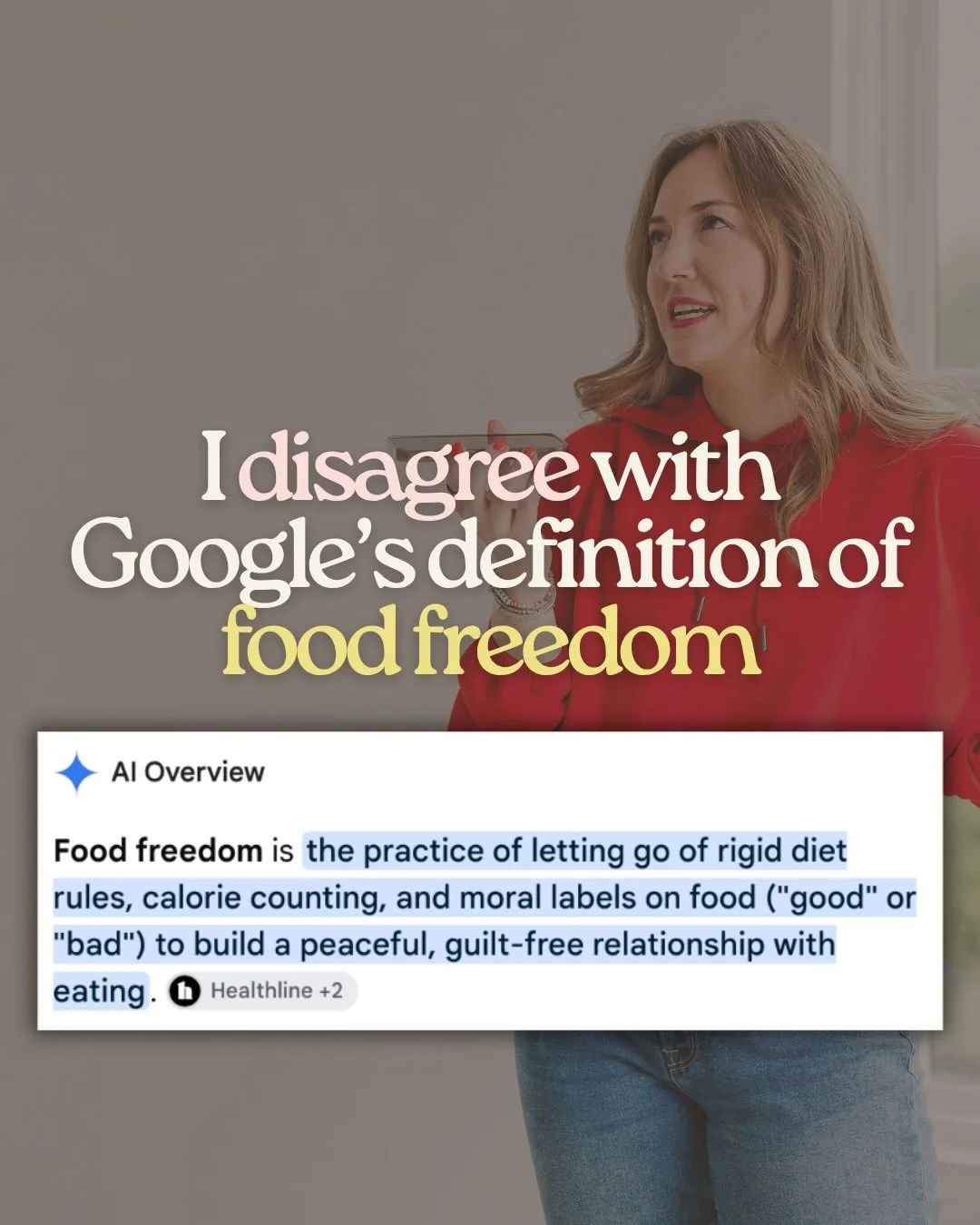 The hill I&rsquo;ll die on

We&rsquo;ve gotten food freedom so wrong

I was like this for years. &ldquo;What can I squeeze into my diet???&rdquo;

^ this was what I thought freedom was

Until I realized I wasn&rsquo;t even pausing to ask myself what 