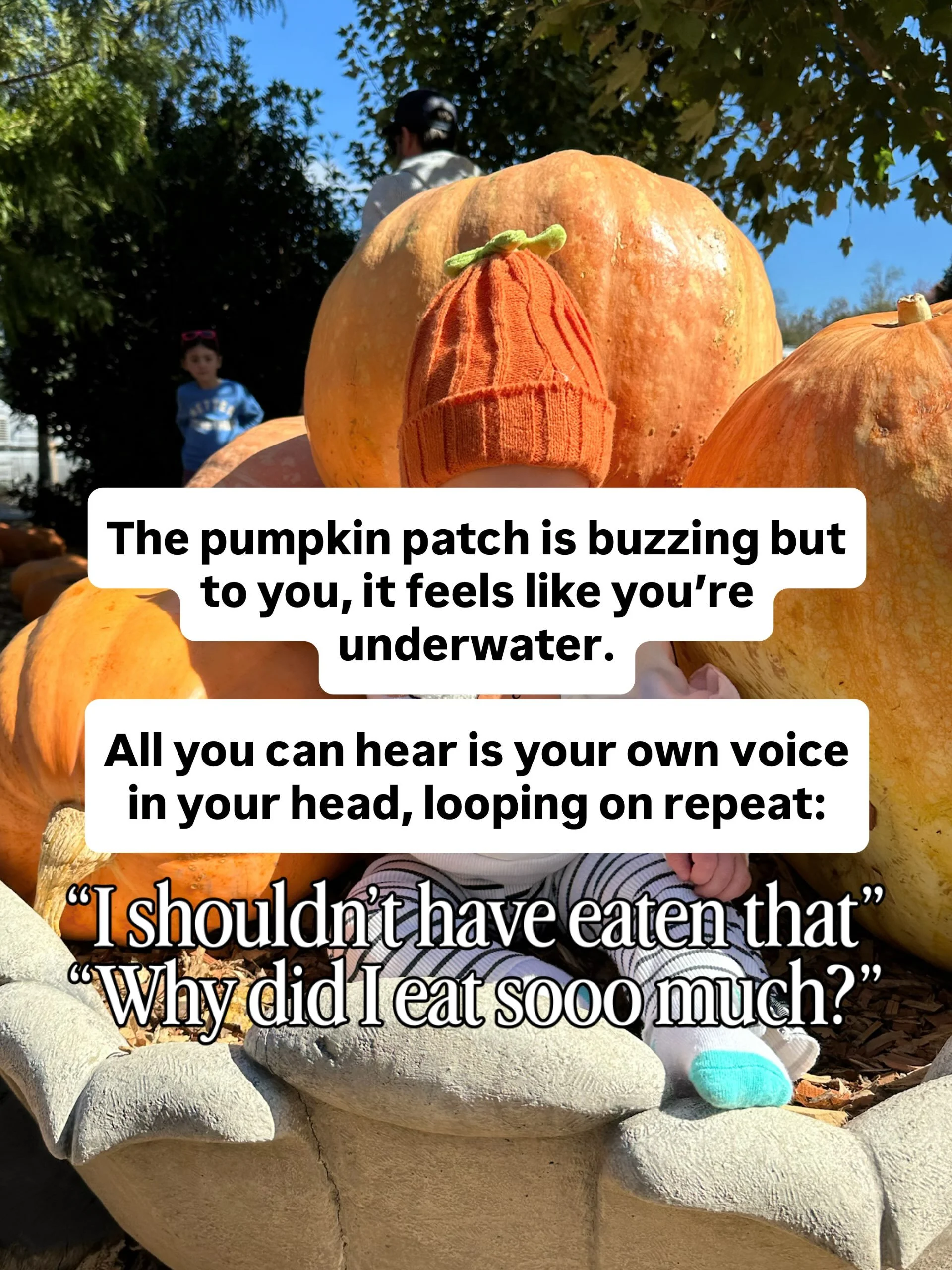 Next October can be different 💛

A friend asked me this week what my ruminating thoughts about food were like before I fixed my relationship to food and one word came to mind: drowning

Like I didn&rsquo;t have enough space in my brain to think all 