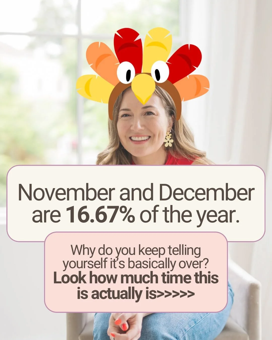 Nov + Dec = 61 days. 

That&rsquo;s 16.67% of the year, the same share as your phone at 17% battery or the last 15 minutes of a game. 

We&rsquo;d never shrug those off, but we shrug off the holidays all the time.

&ldquo;I&rsquo;ll start in January&