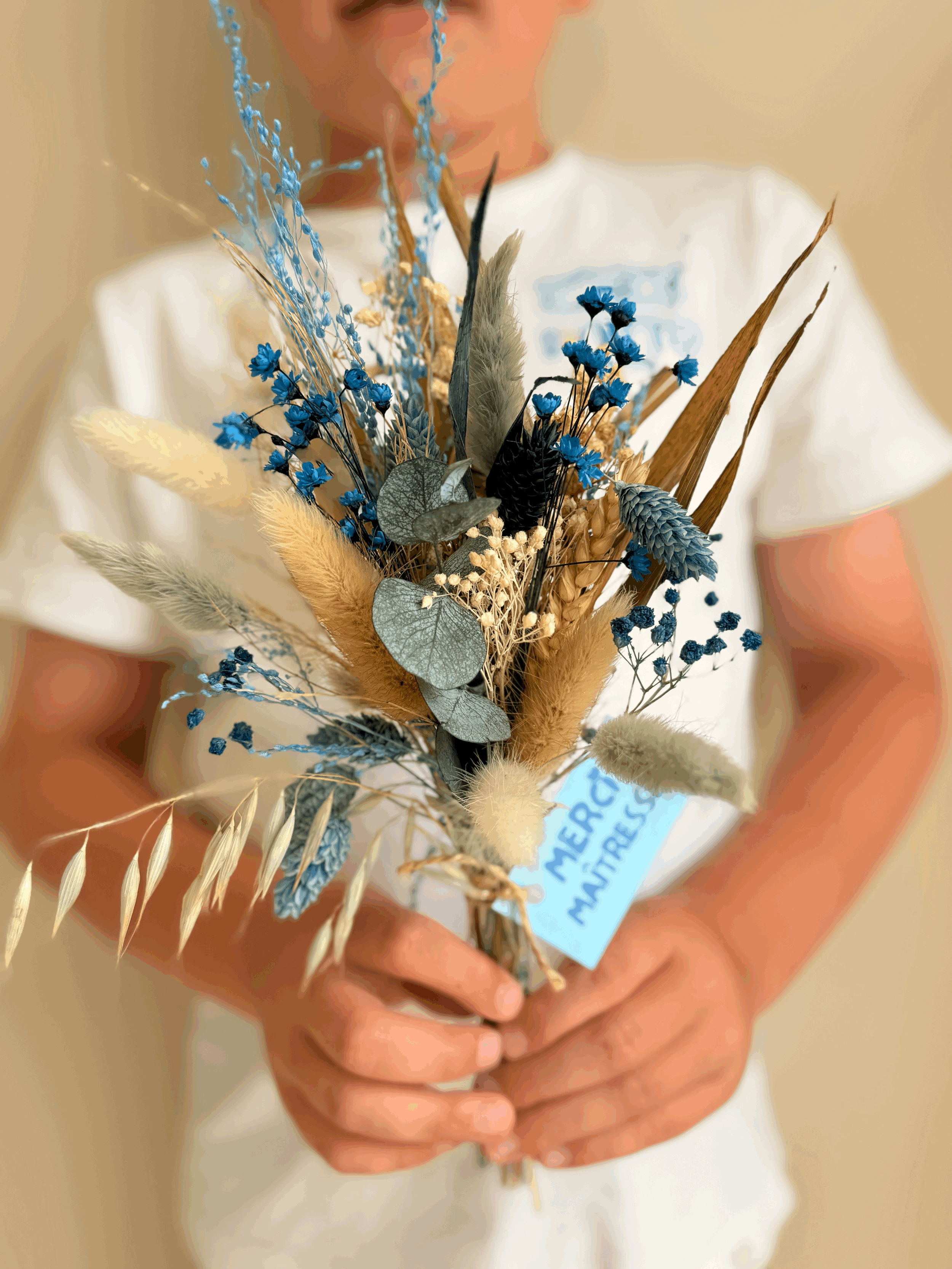 moyen bouquet personnalisé bleu